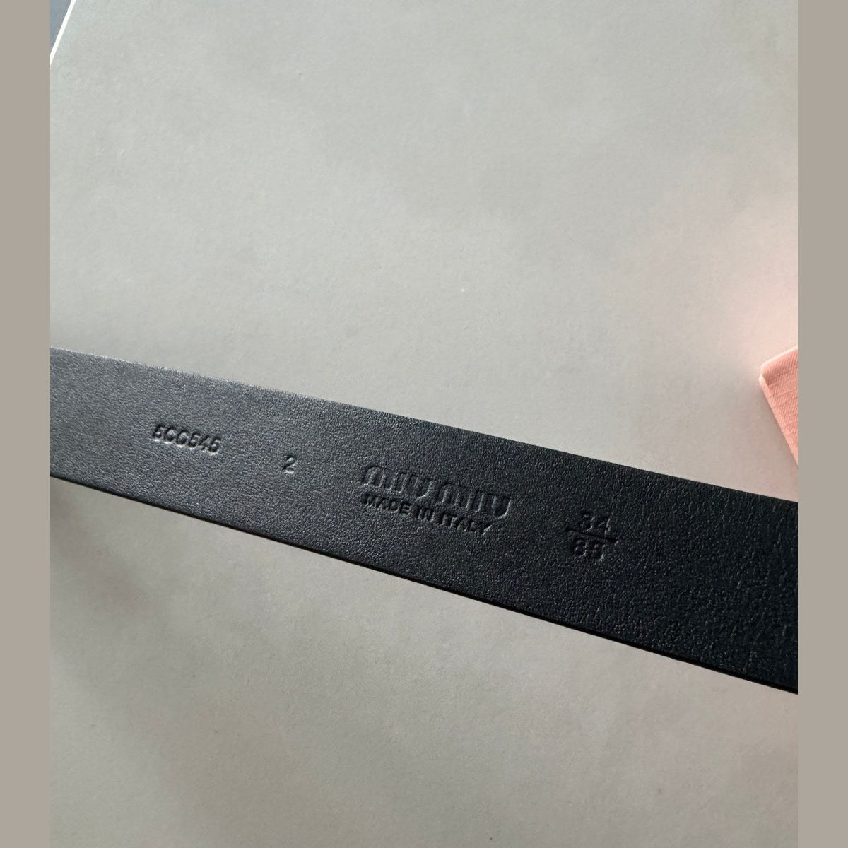 Image of חגורת עור Miu Miu במלאי