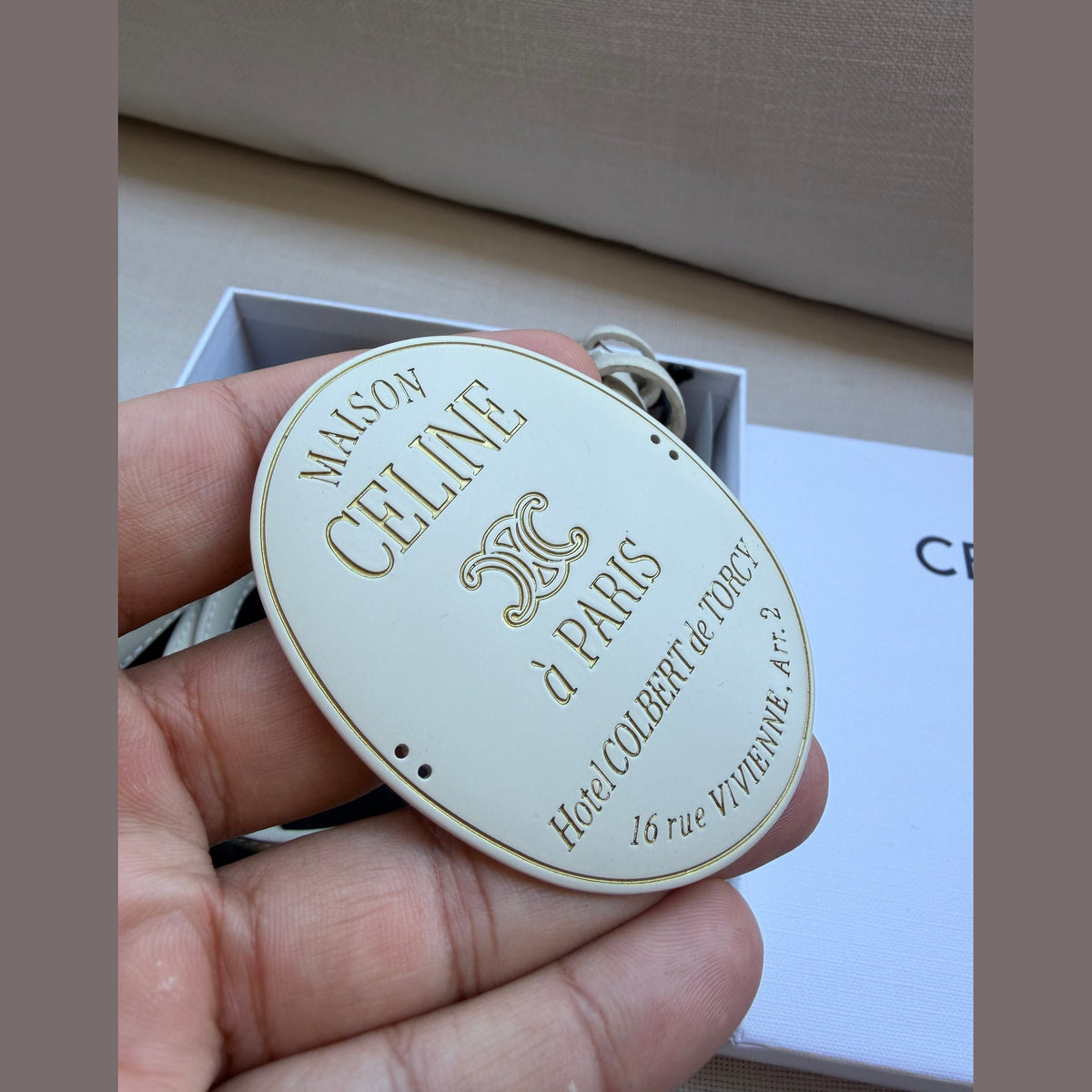 חגורת עור Celine