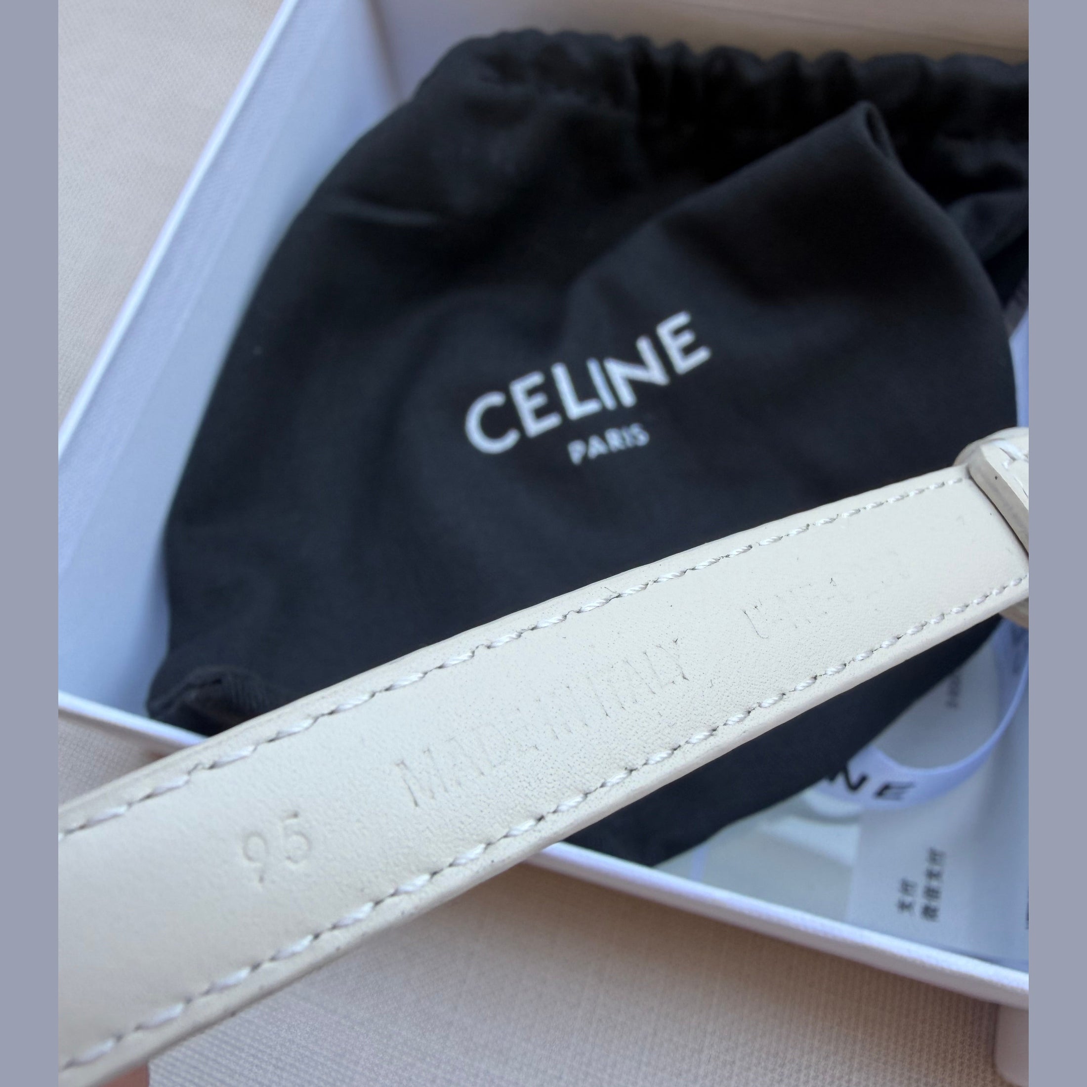 Image of חגורת עור Celine