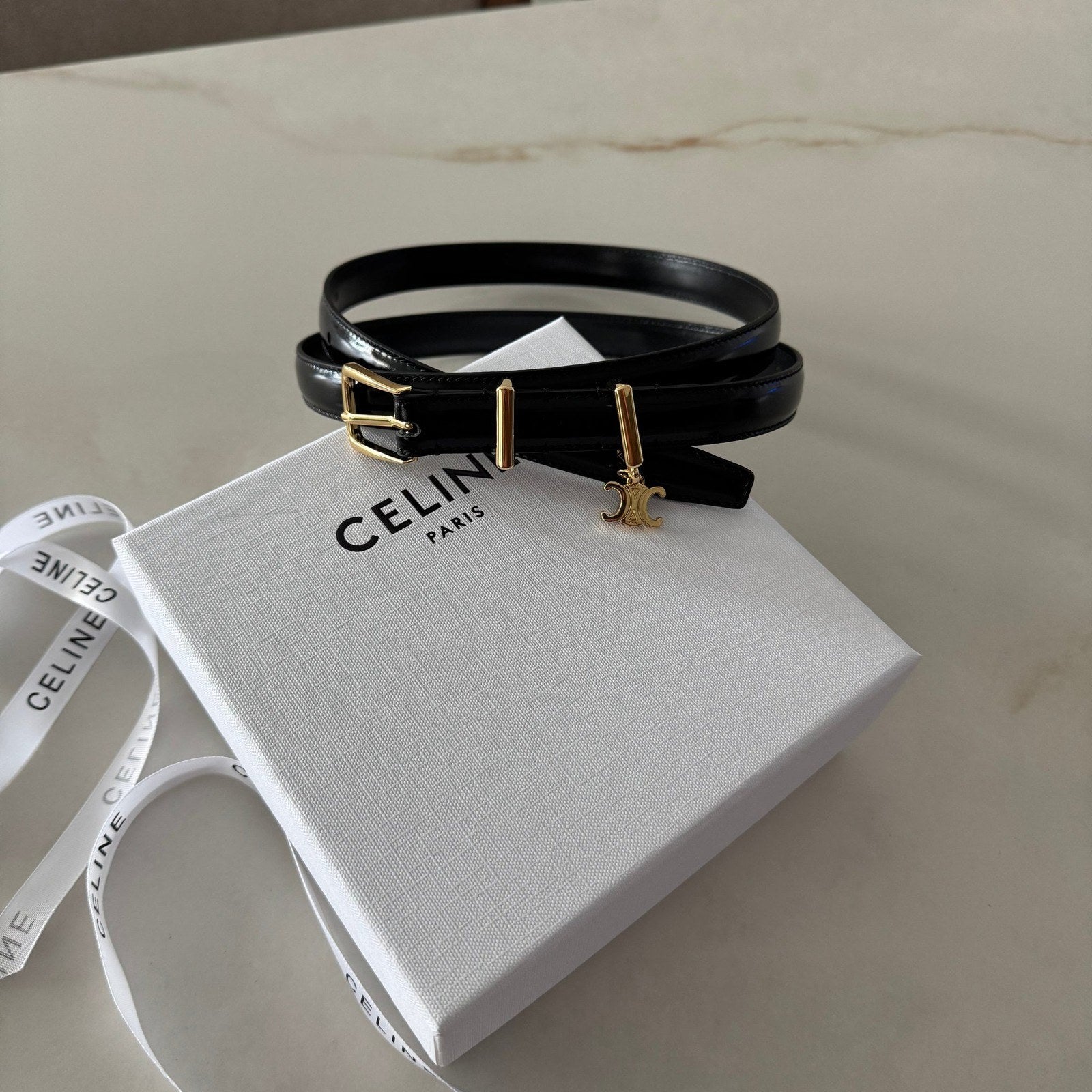 Image of חגורת עור Celine