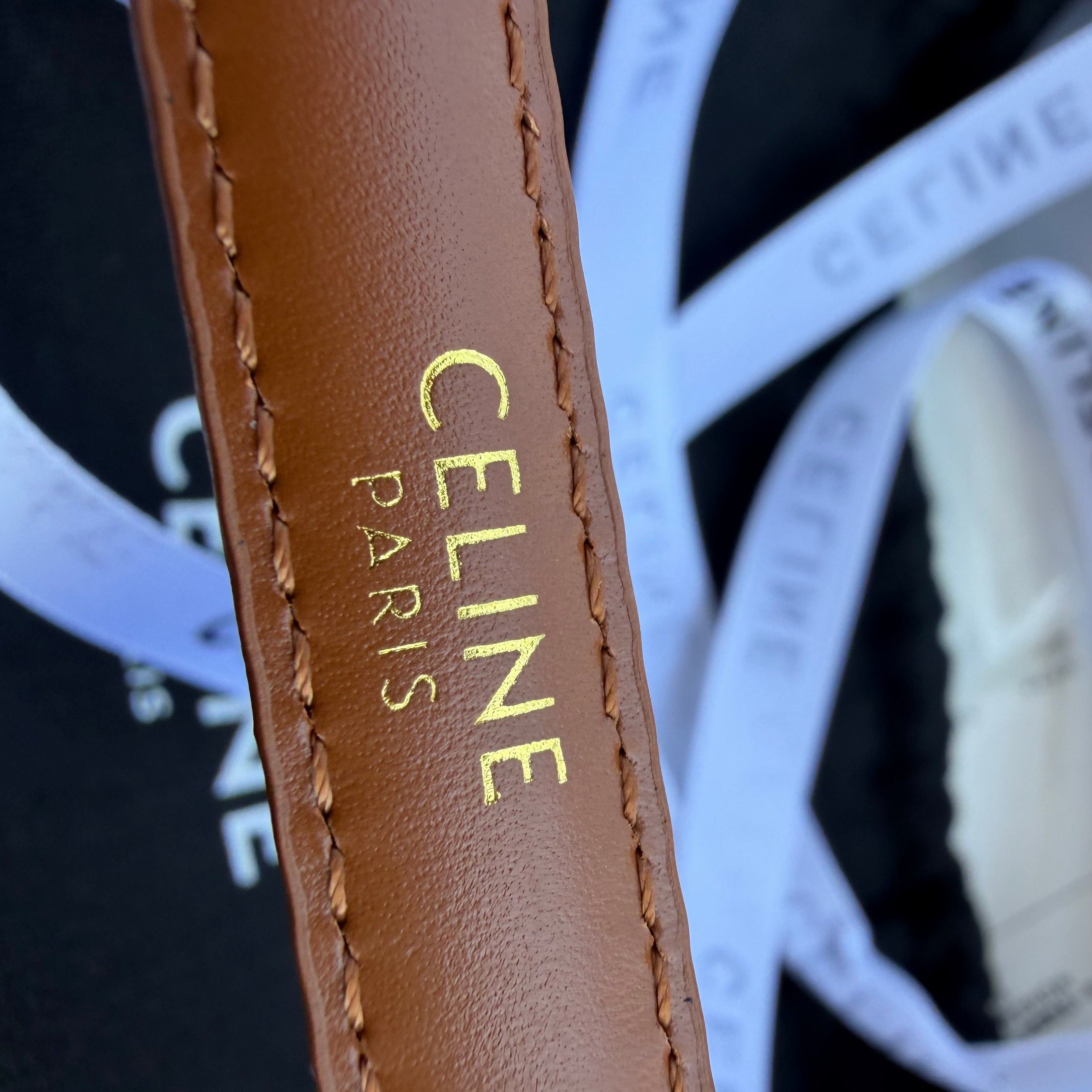 Image of חגורת עור Celine