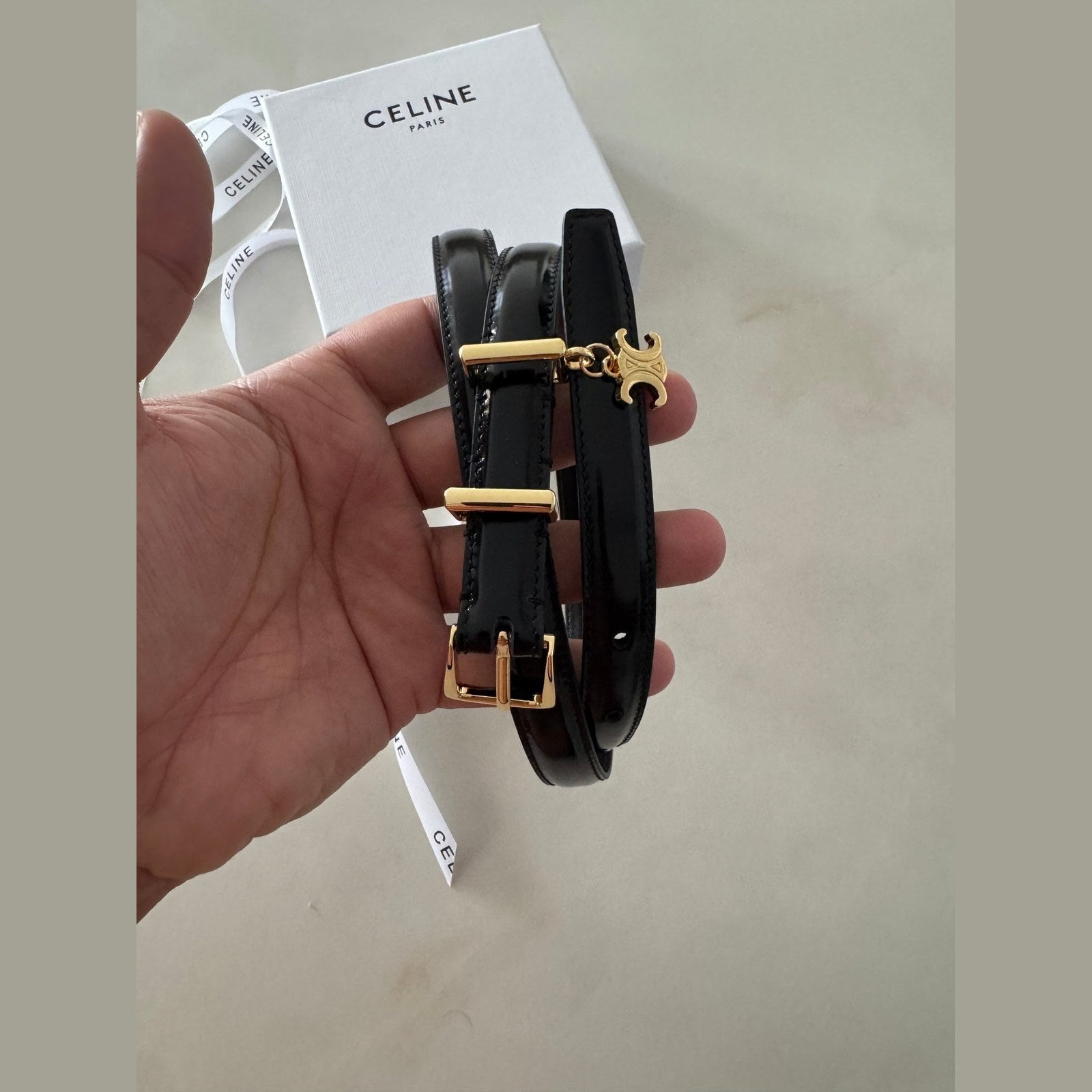 Image of חגורת עור Celine