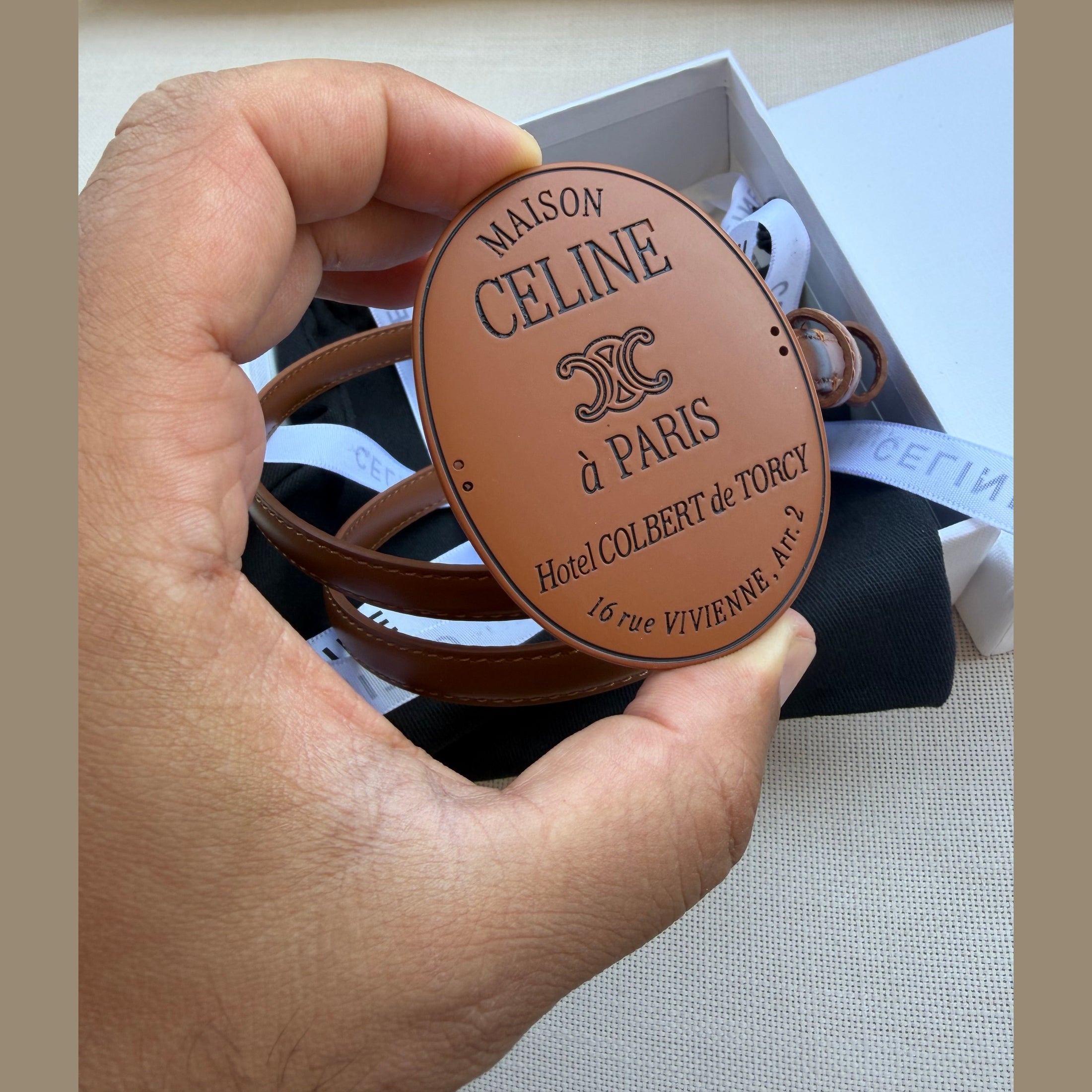Image of חגורת עור Celine