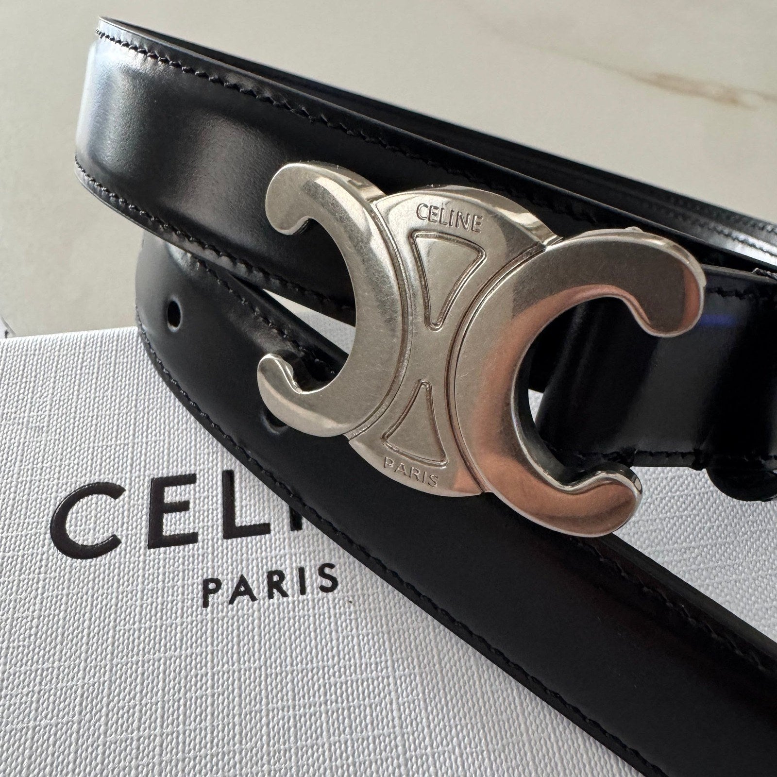 Image of חגורת עור Celine