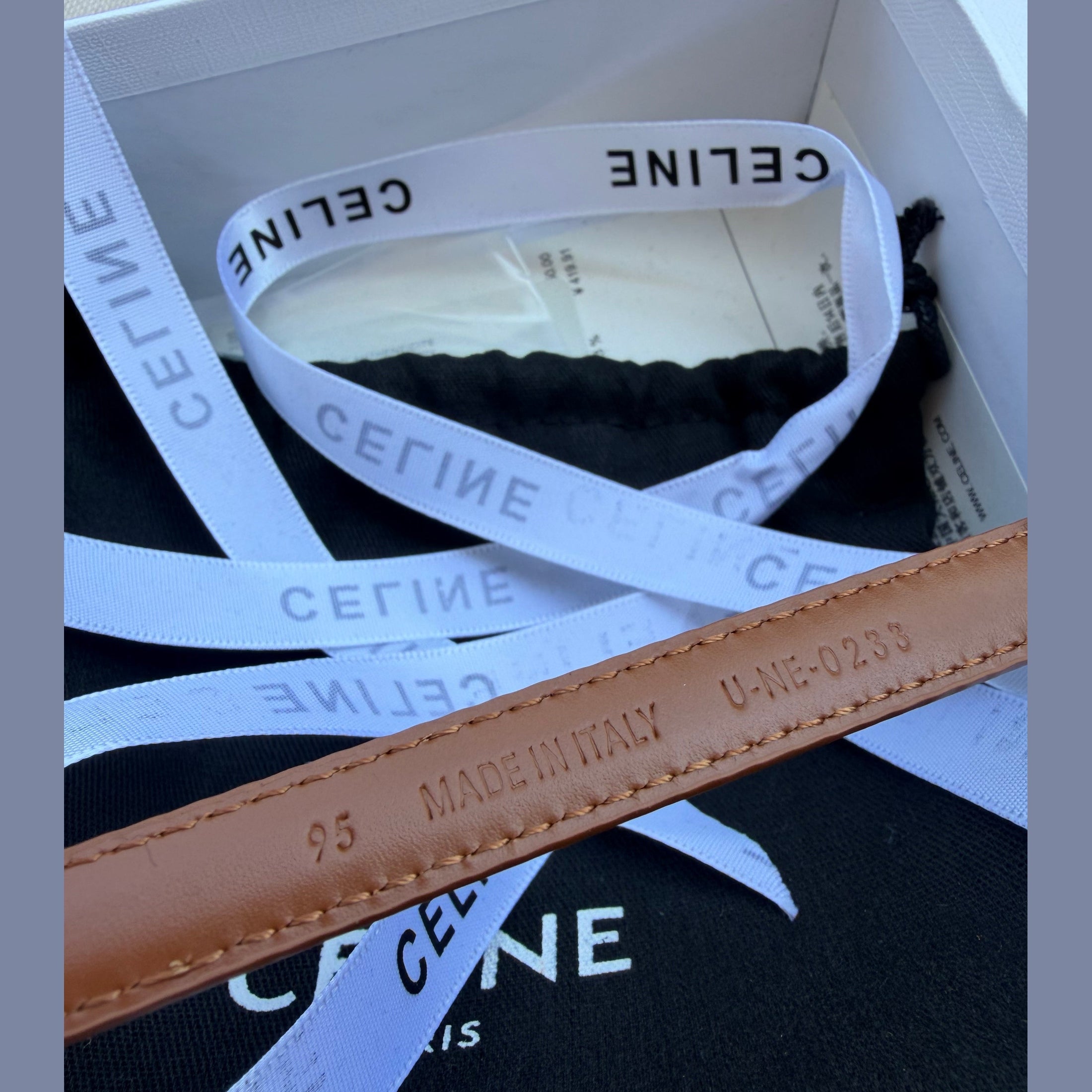Image of חגורת עור Celine