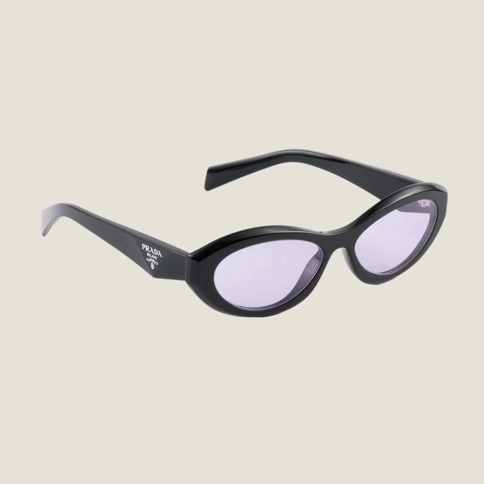 Image of Prada luxury sunglasses with bold logo, geometric design, and UV400 lenses; an icon of modern elegance.
