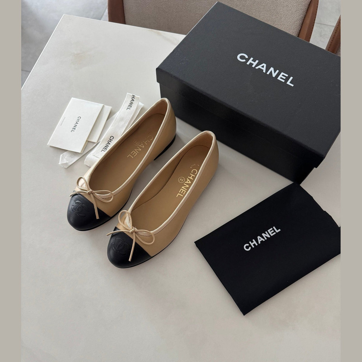 CHANEL BALLET FLATS במלאי