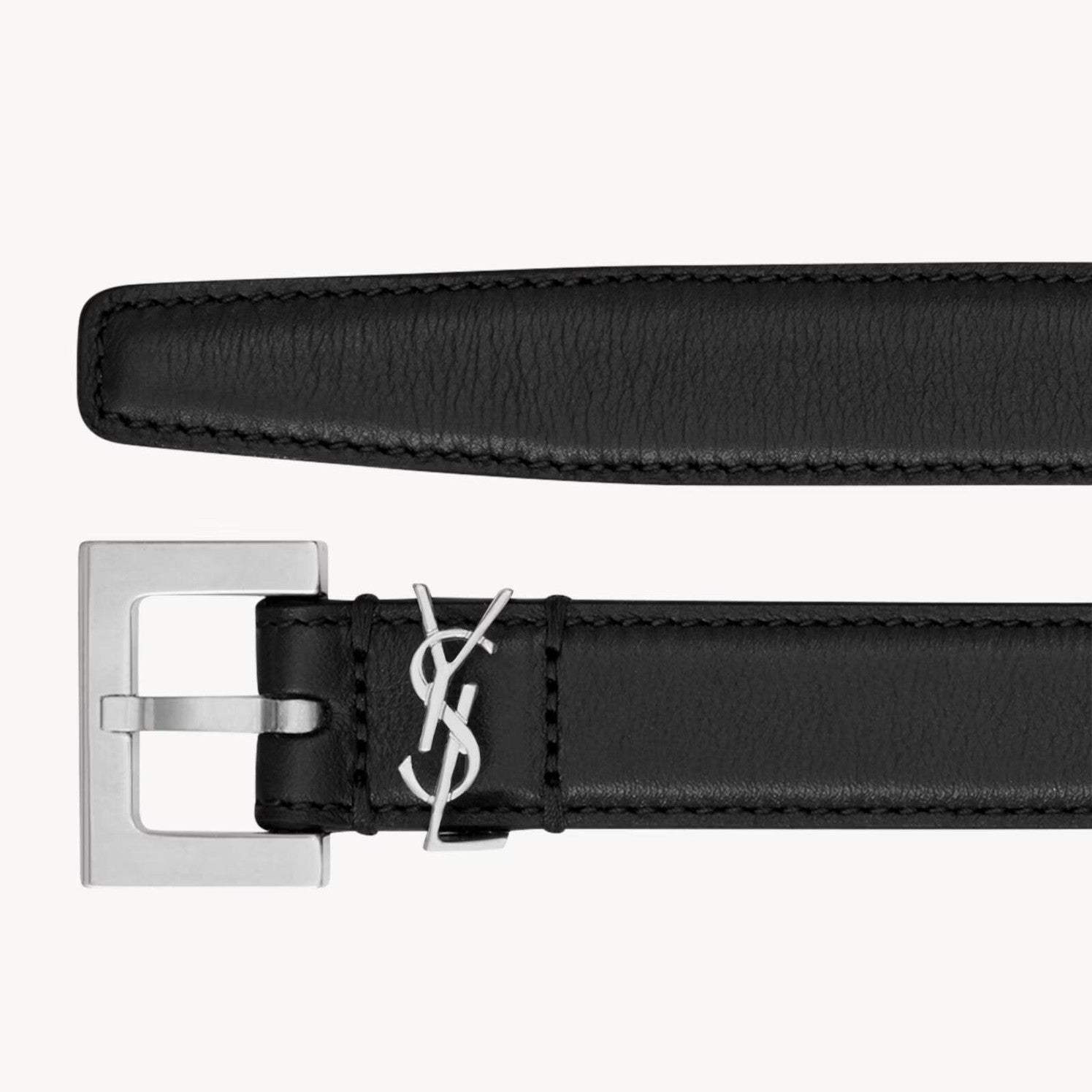 Saint Laurent - חגורת עור 2 סמ