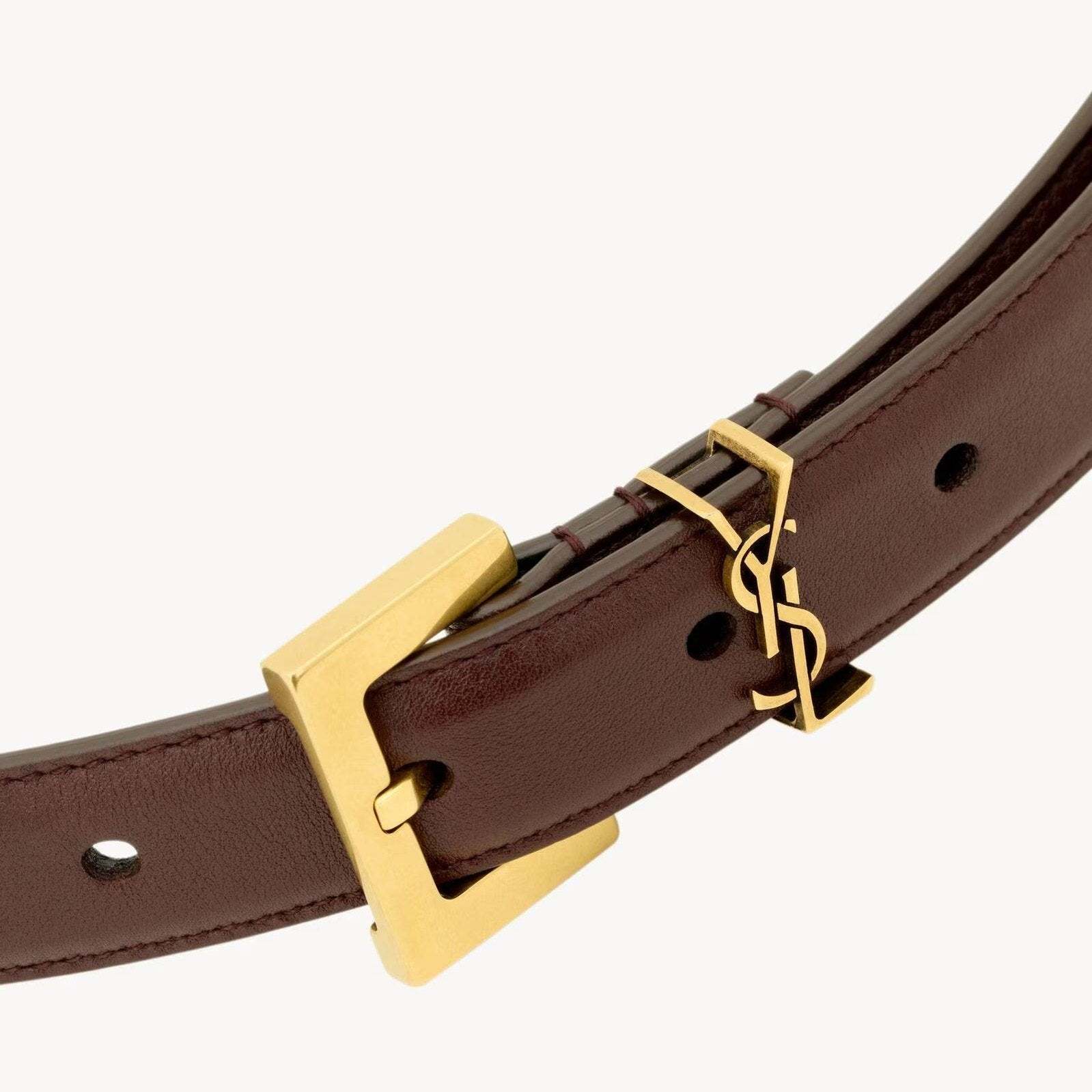 Image of Saint Laurent - חגורת עור 2 סמ