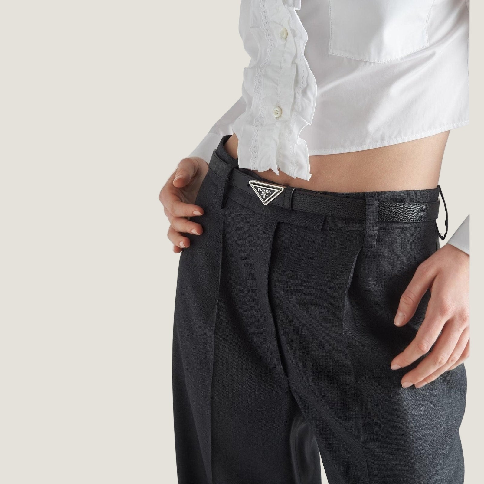 Image of חגורת עור PRADA
