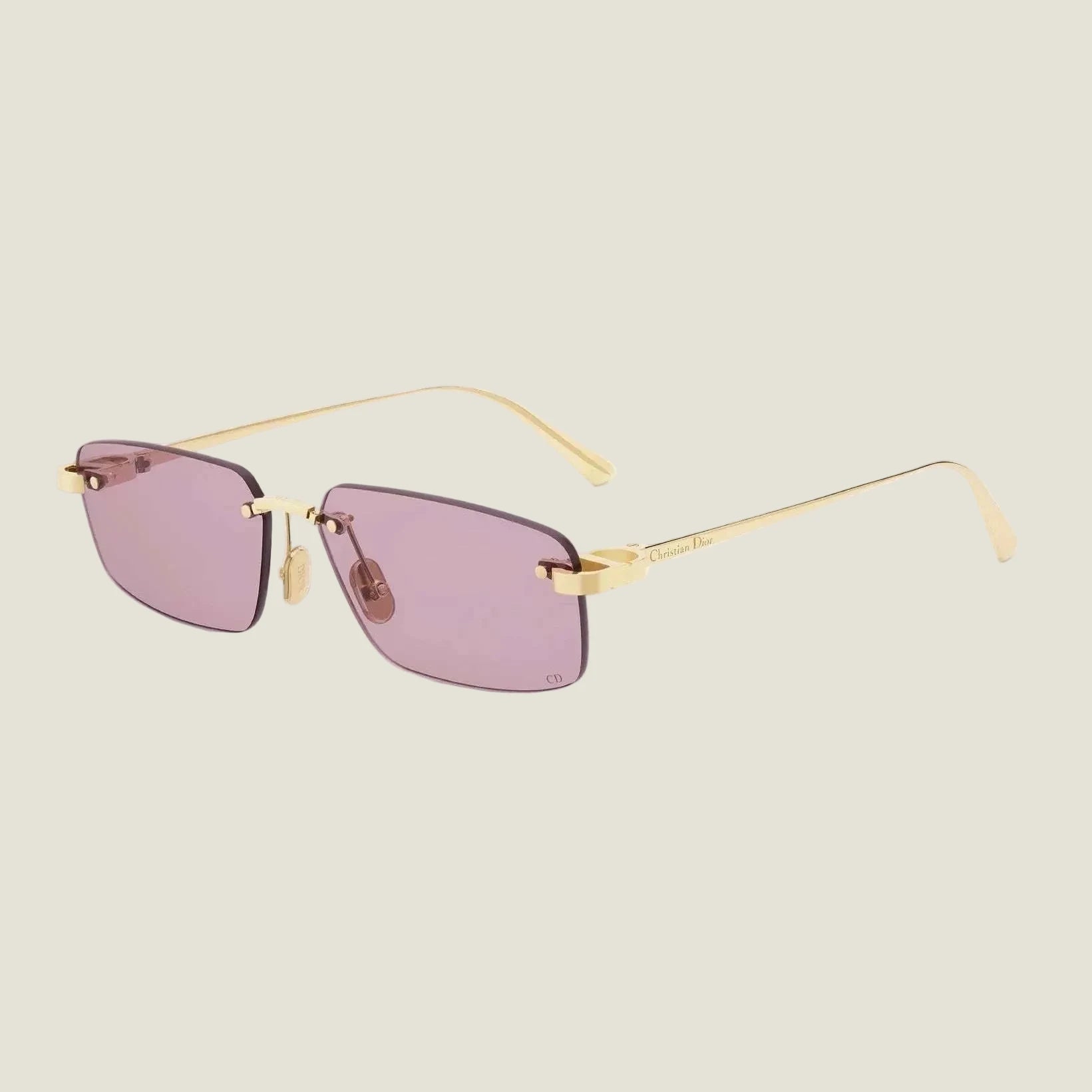 Elegant Dior sunglasses with bold geometric design and UV400 lenses.