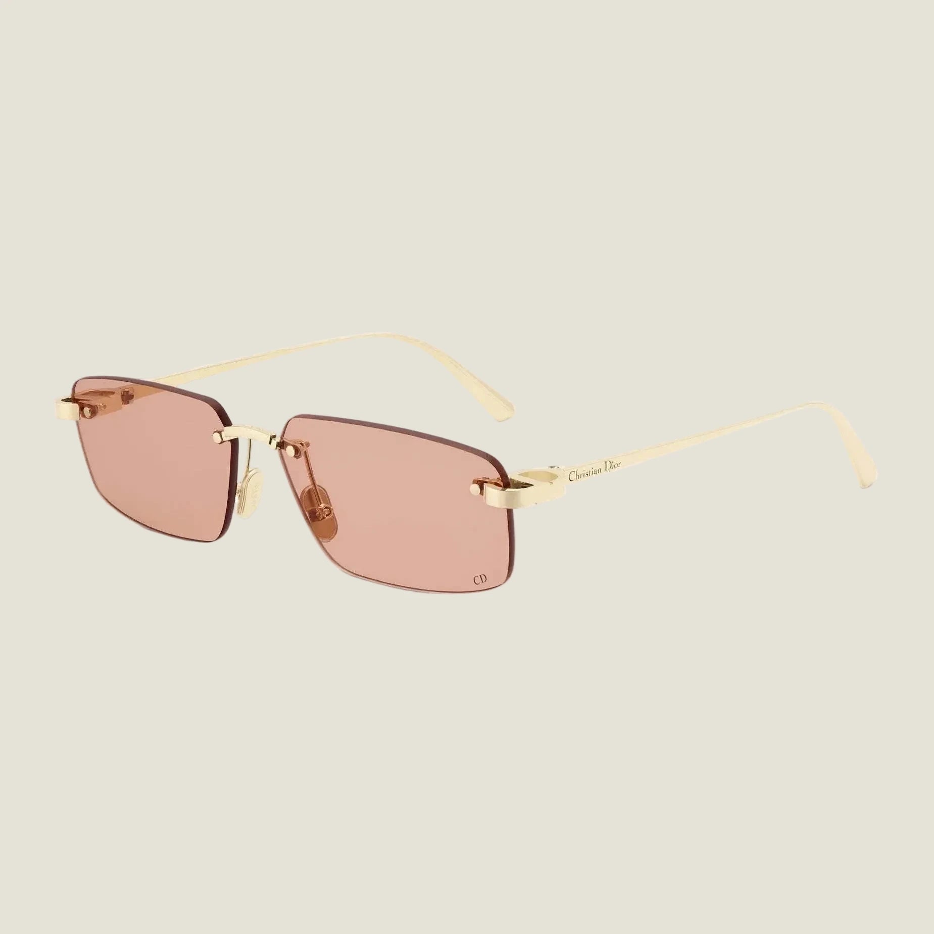 Dior sunglasses with geometric frame and brown lenses