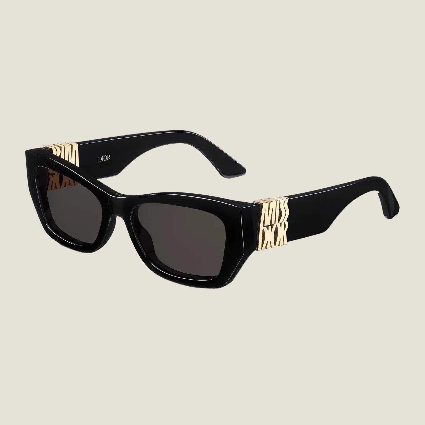 Image of Dior sunglasses with bold geometric design and UV400 lenses.