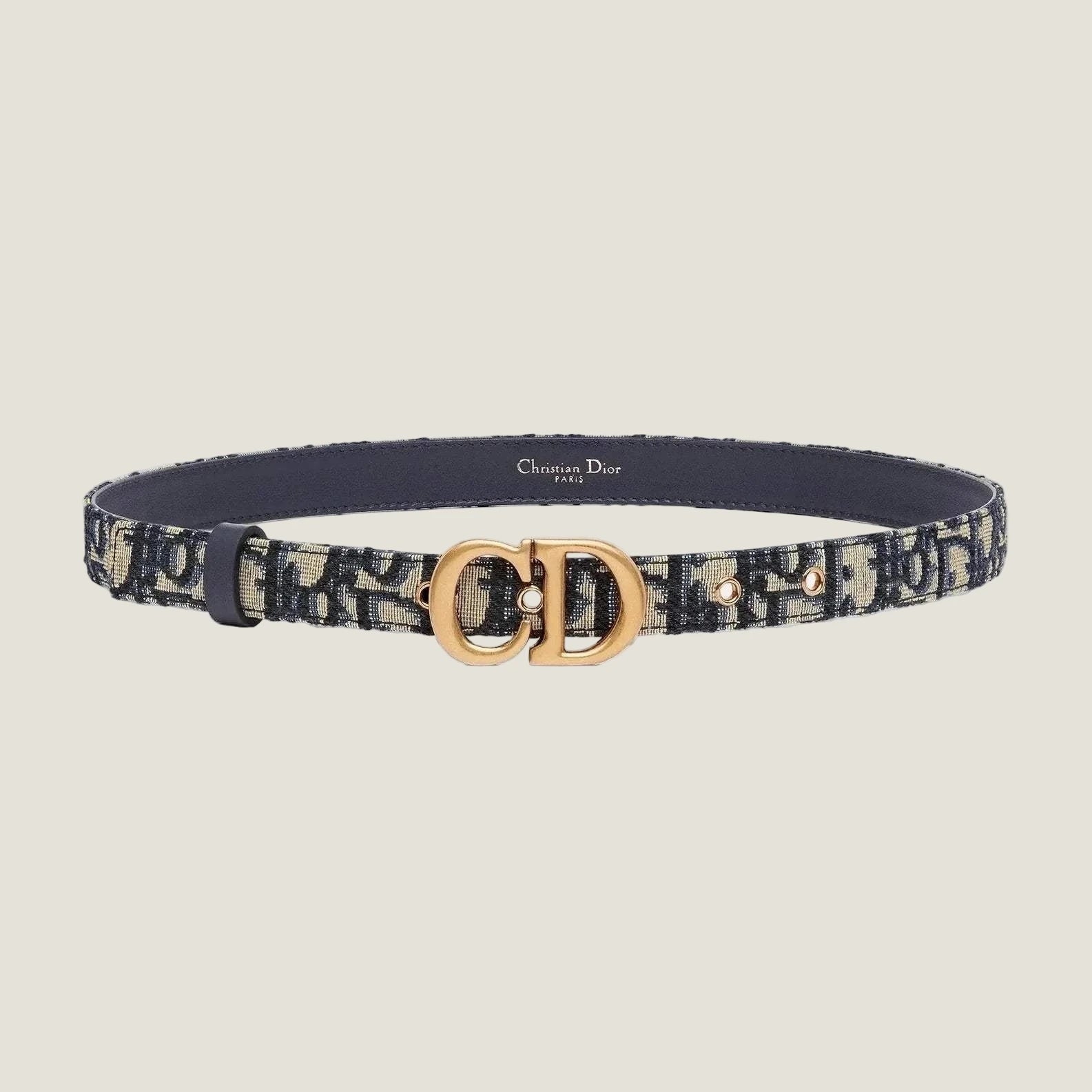 Luxury Dior belt with CD buckle and elegant design.