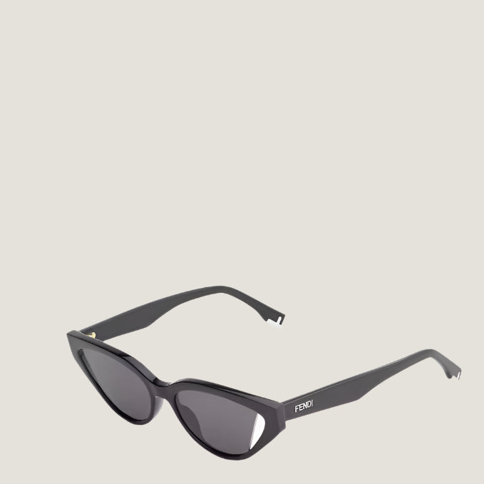 Image of Luxury Fendi sunglasses with black frame and UV400 lenses.