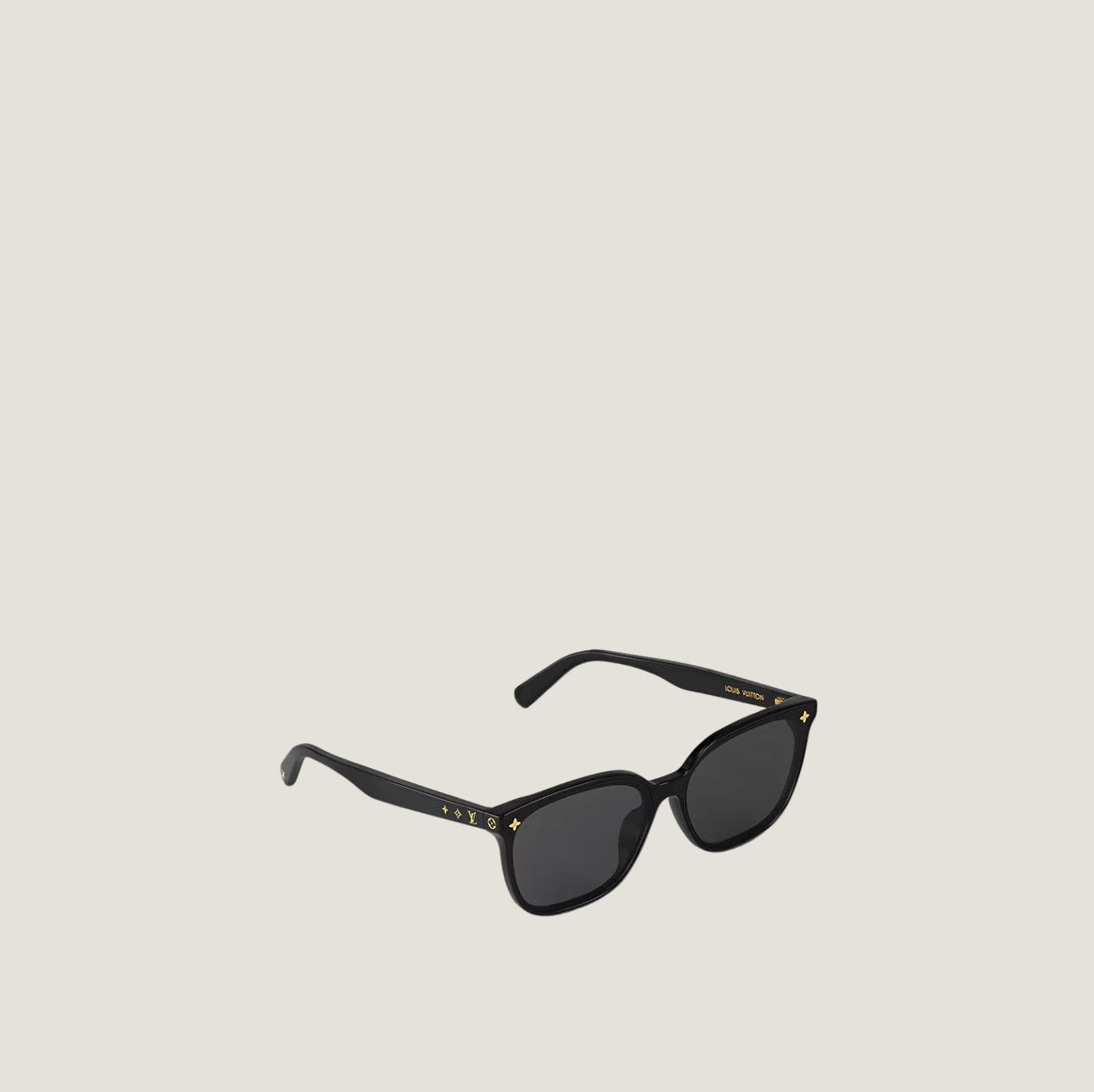 Image of Luxurious LV sunglasses for women with UV protection, stylish black frame, and modern design.