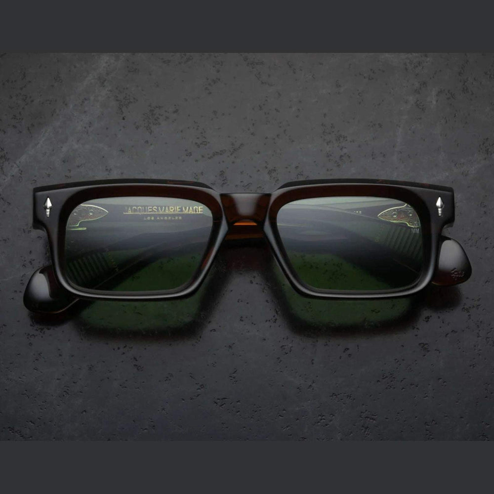 משקפי שמש Jacques Marie Mage BELVEDERE חום כהה עם מסגרת פלסטיק, הגנת UVA/UVB.