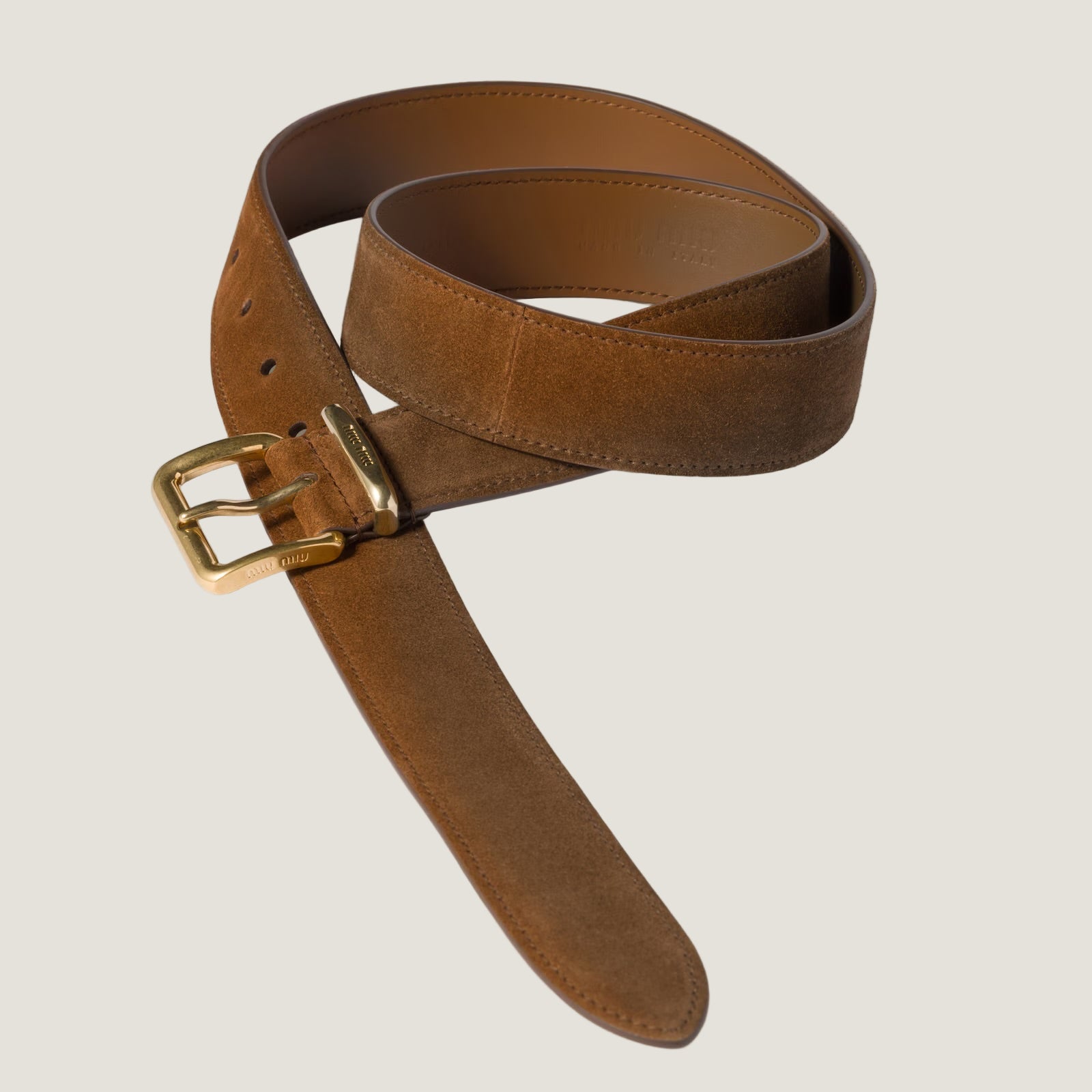 Image of חגורת עור Miu Miu