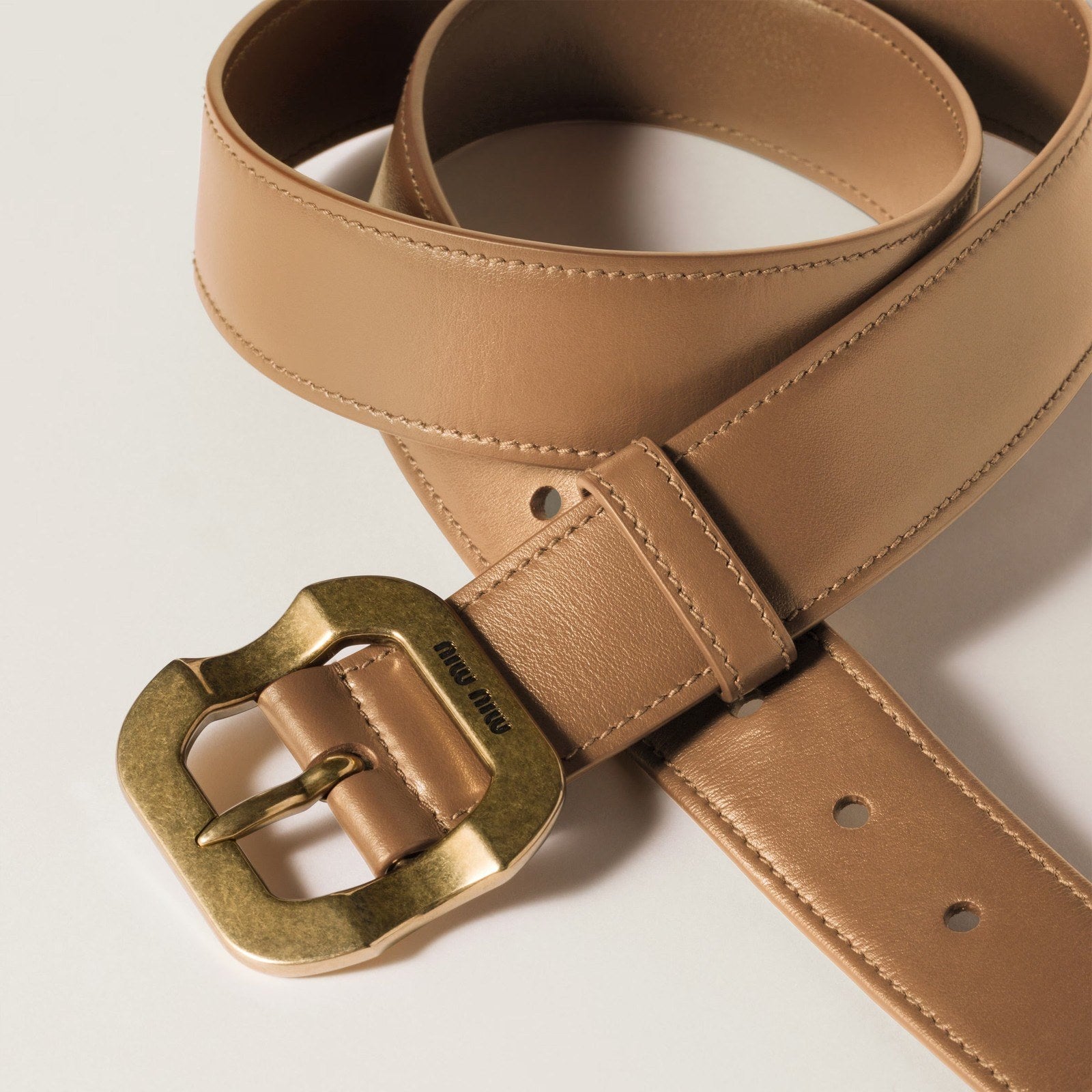 Image of חגורת עור Miu Miu