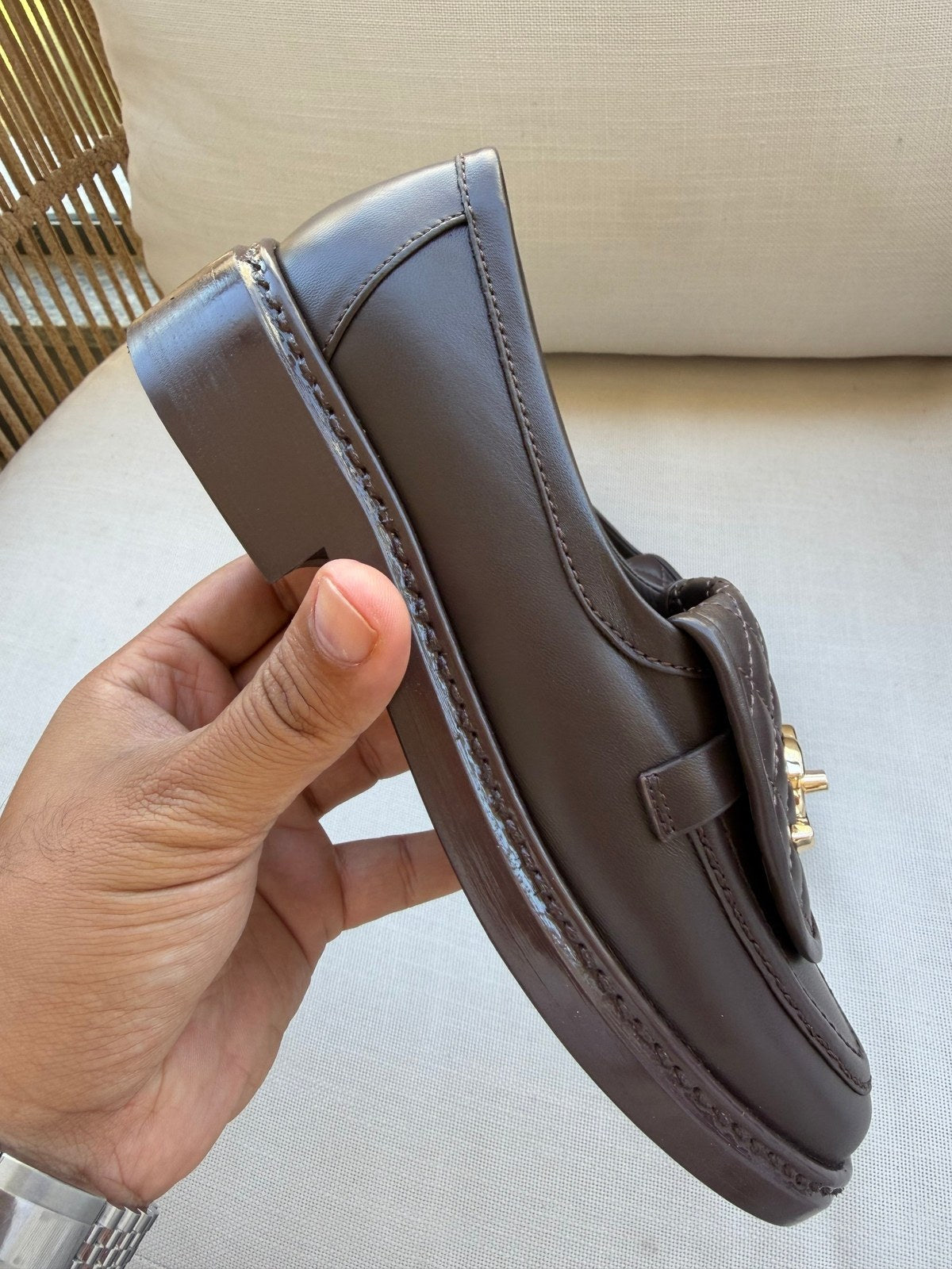 Image of Chanel mocassins במלאי חום כהה