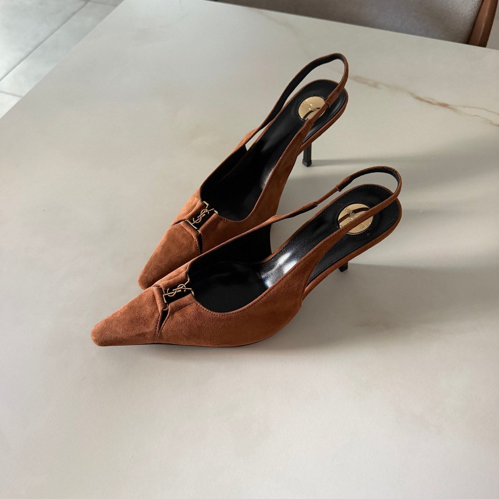 Image of YSL heels 7.5 cm במלאי