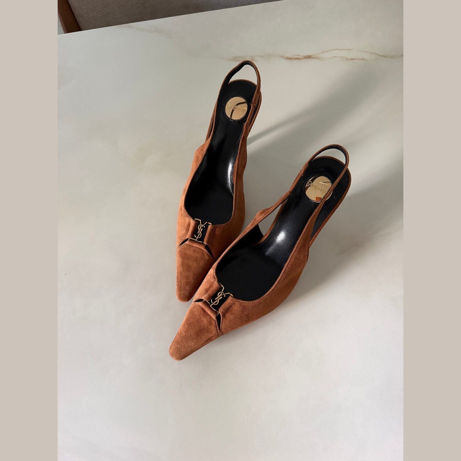 Image of YSL heels 7.5 cm במלאי