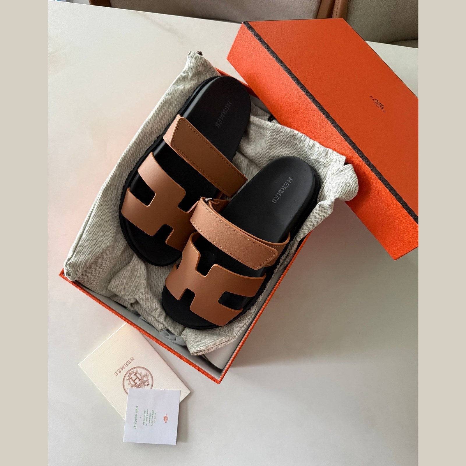 Hermes chypre חום במלאי