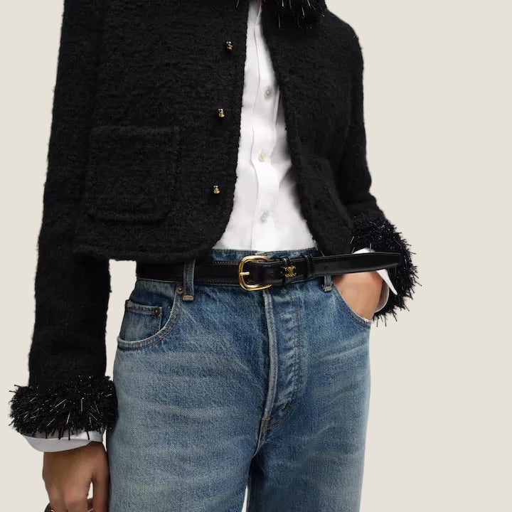 חגורת עור Celine