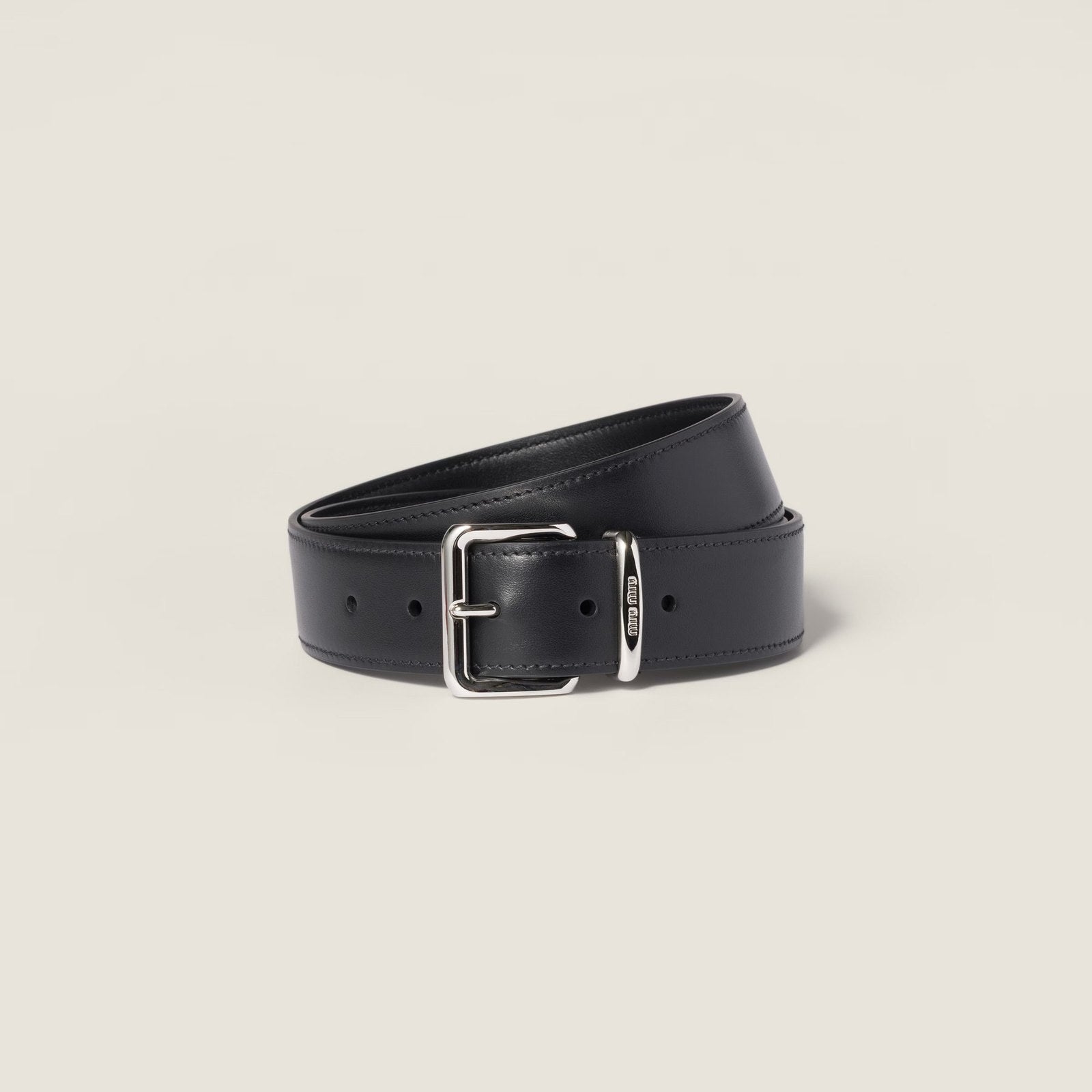 Image of חגורת עור Miu Miu