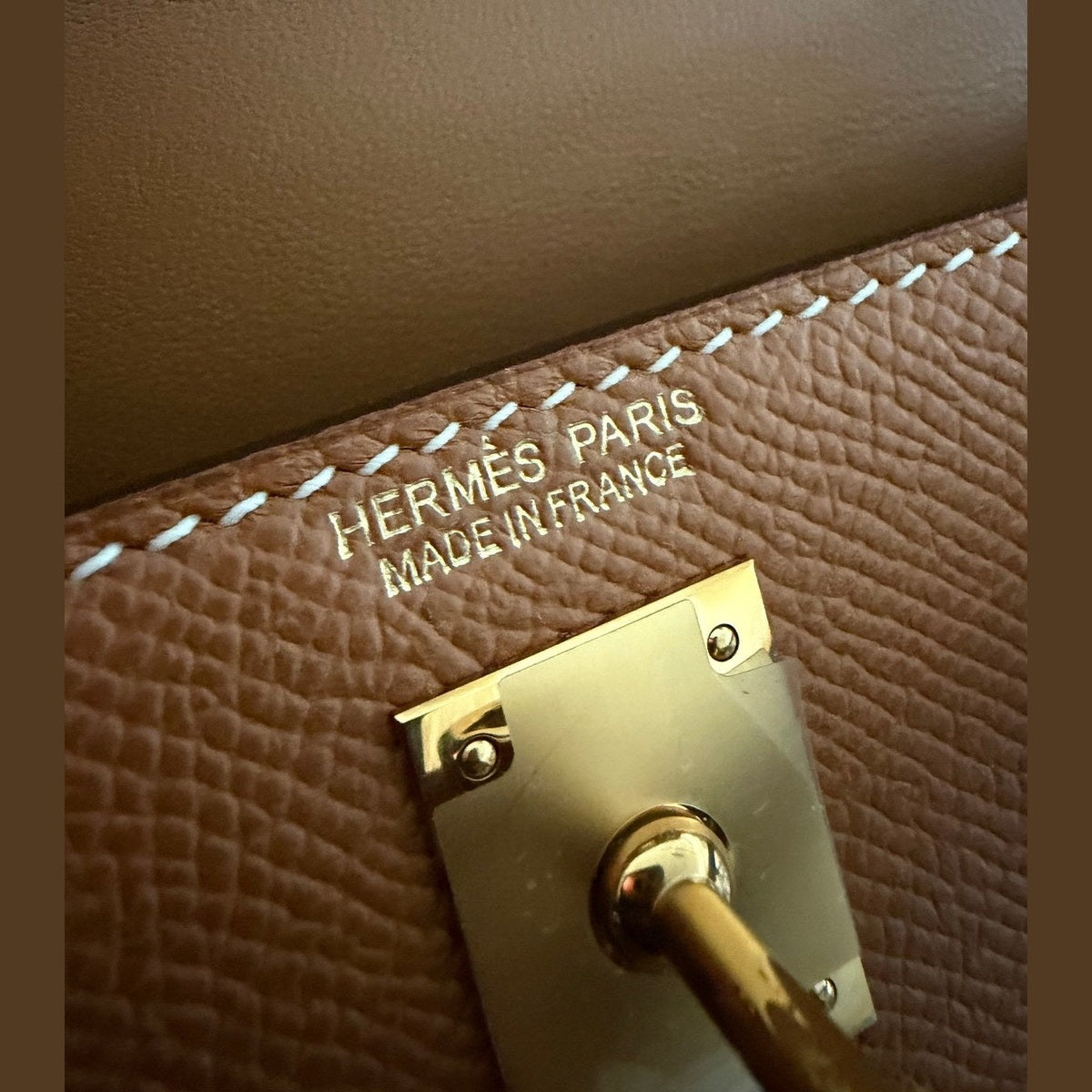 Hermès  חום עם זהב kelly 20cm במלאי