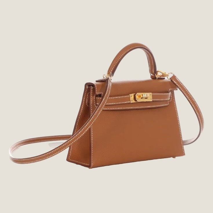 Hermès  חום עם זהב kelly 20cm במלאי