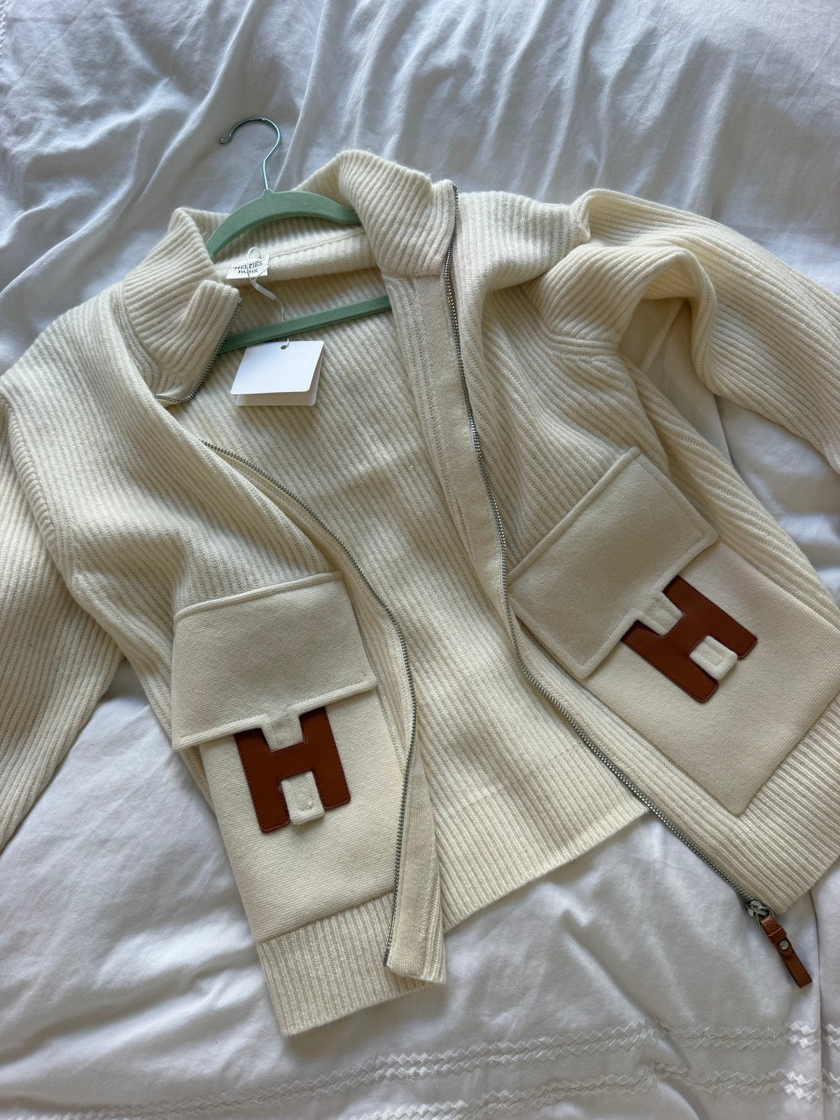 Image of HERMES Wool knit jacket במלאי