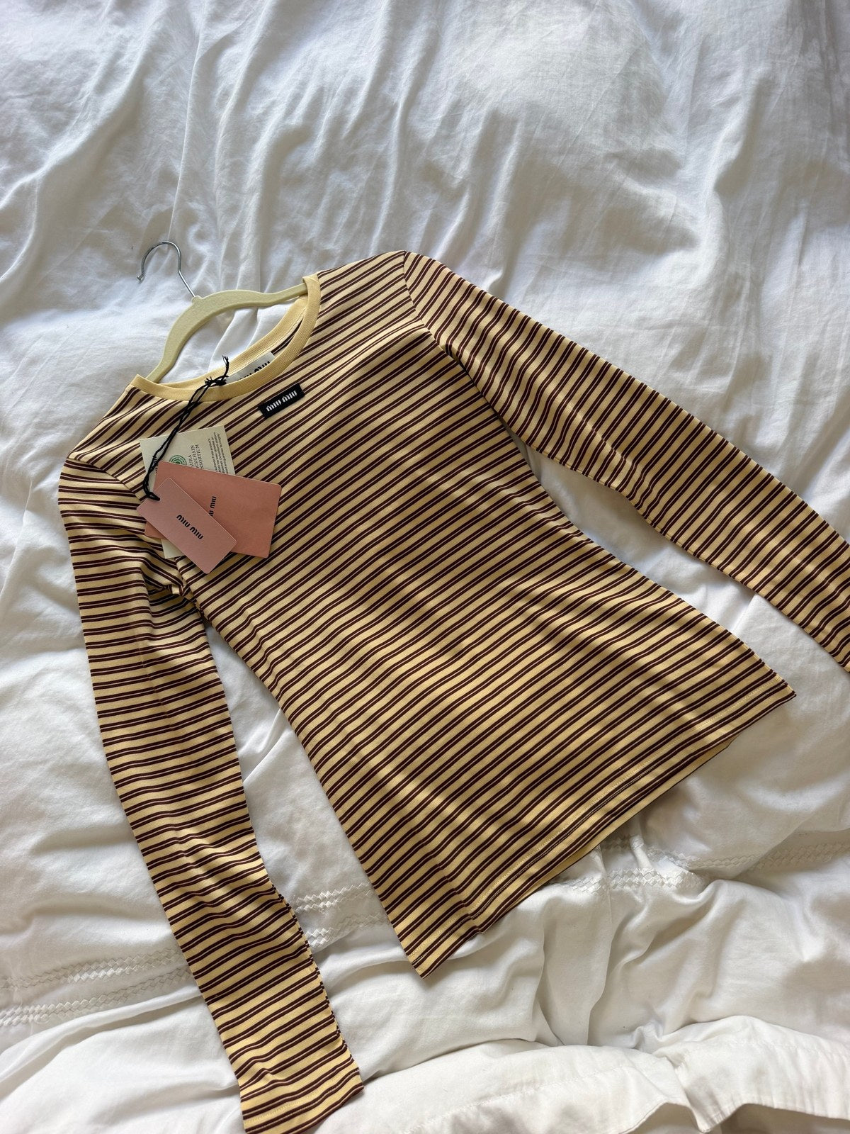 Miu Miu Jersey tank top and T-shirt במלאי