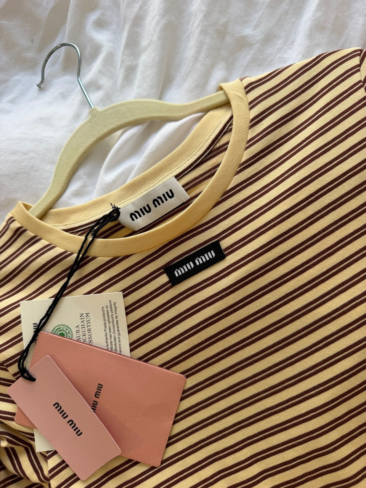 Image of Miu Miu Jersey tank top and T-shirt במלאי
