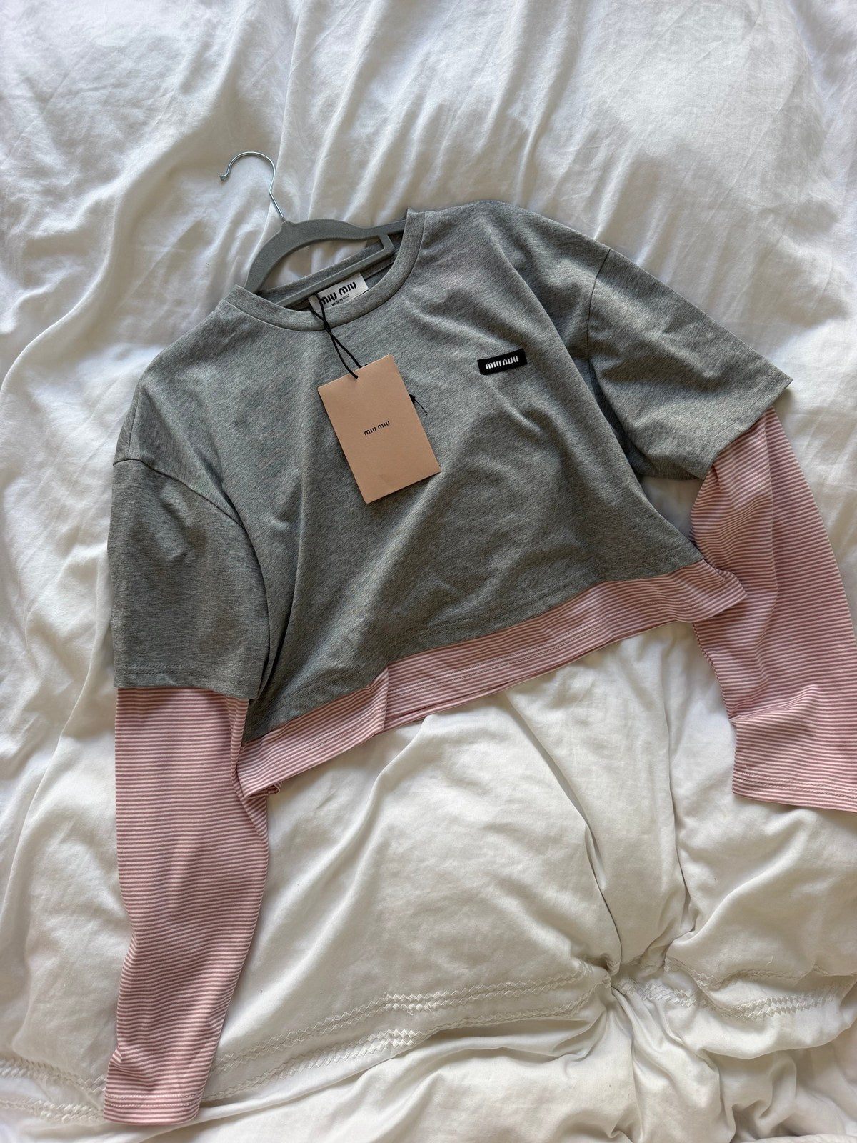 Image of Miu Miu Cotton jersey במלאי