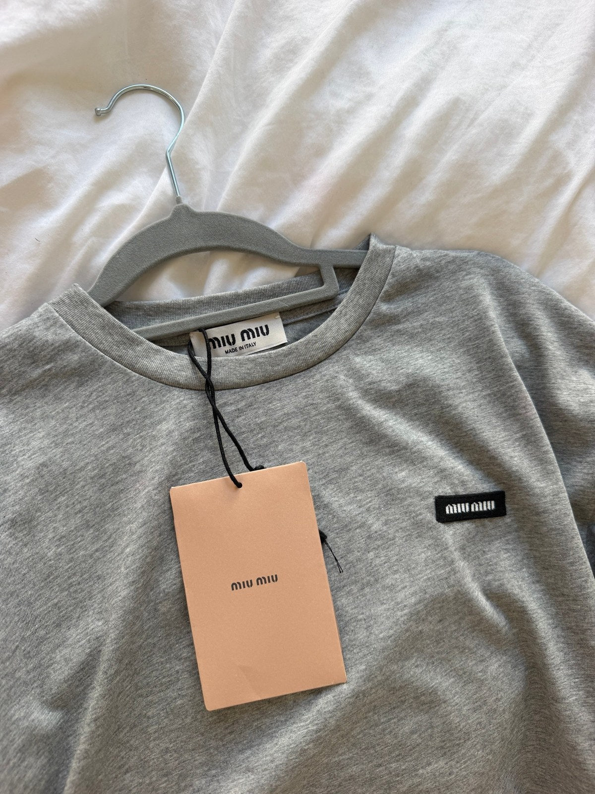 Image of Miu Miu Cotton jersey במלאי