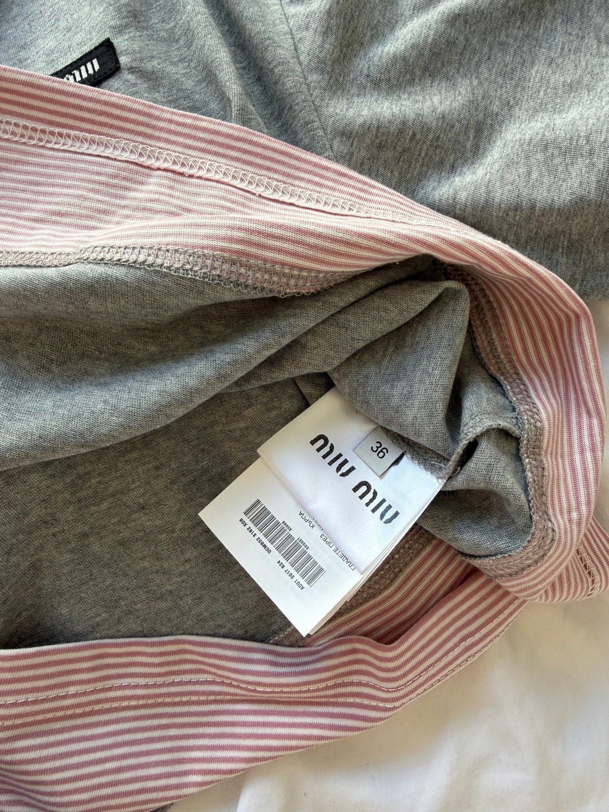 Image of Miu Miu Cotton jersey במלאי