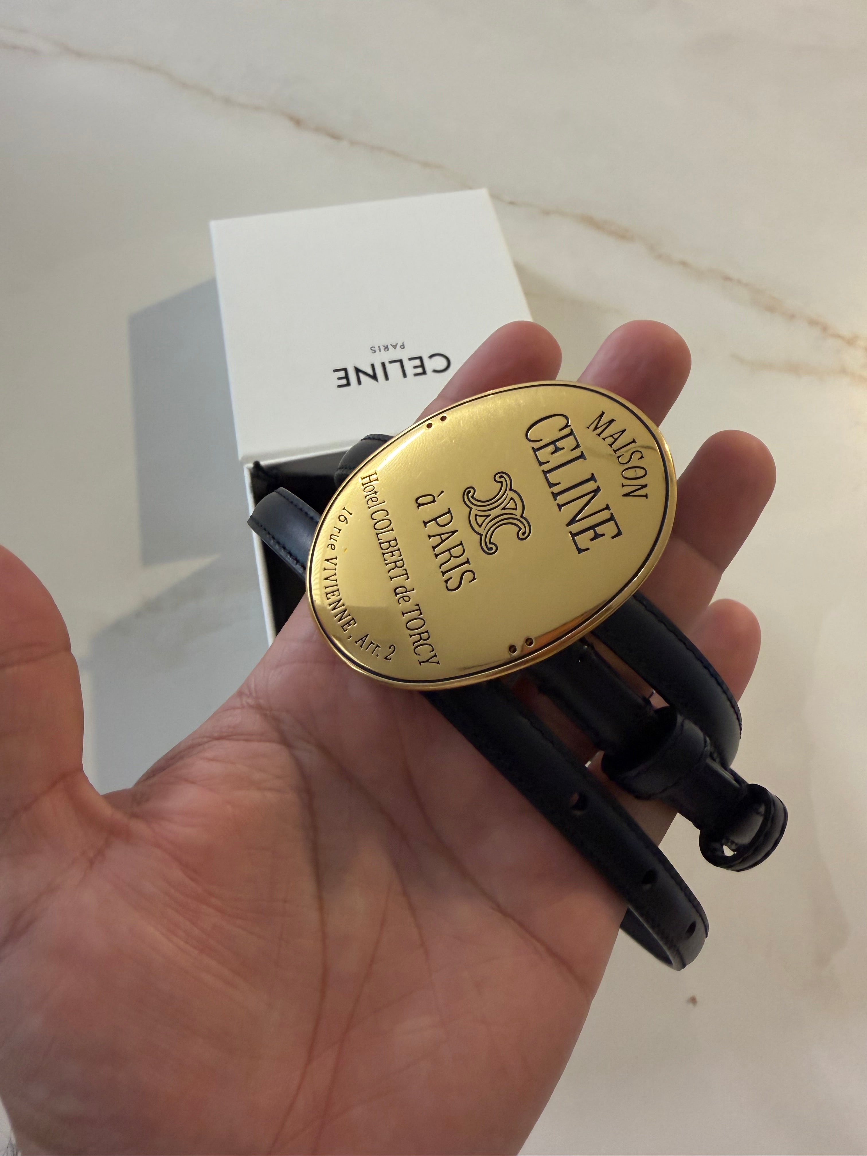 Image of חגורת עור Celine במלאי