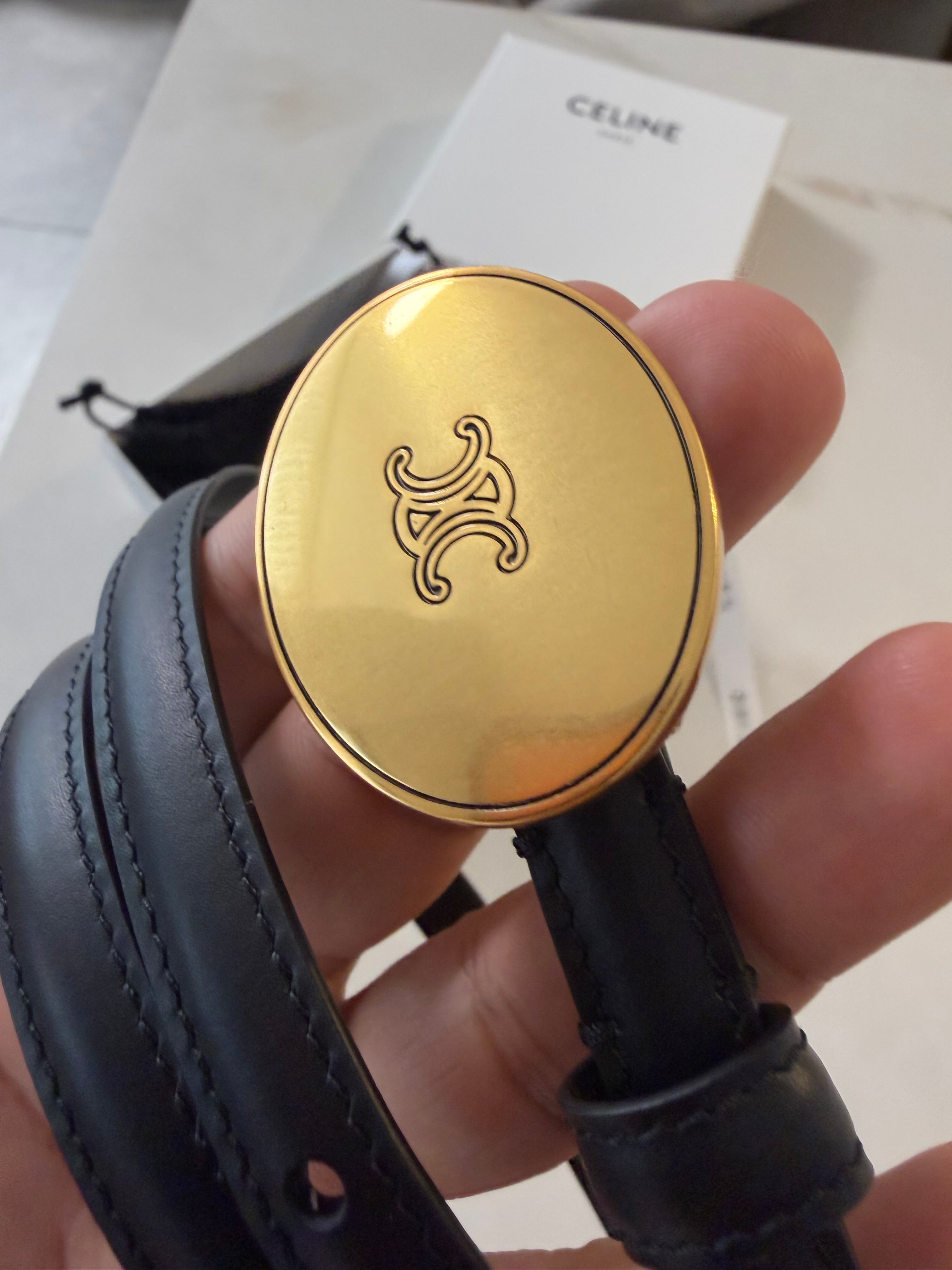 Image of חגורת עור Celine