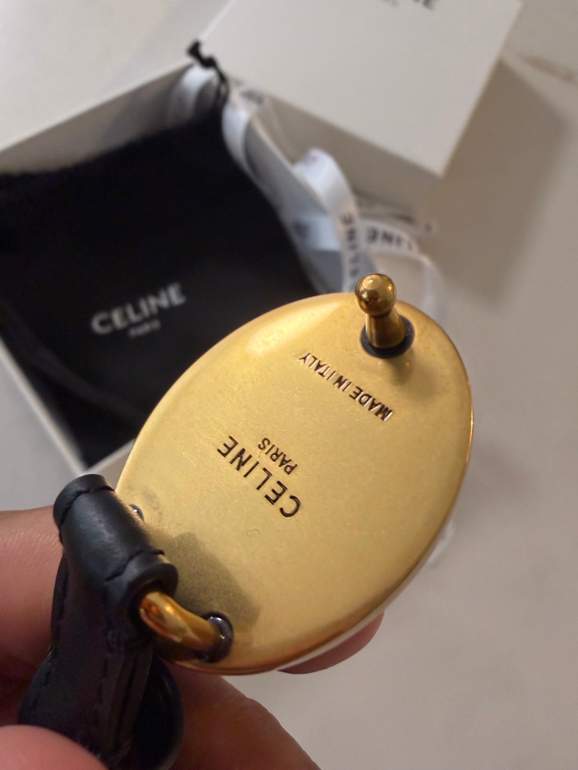 חגורת עור Celine