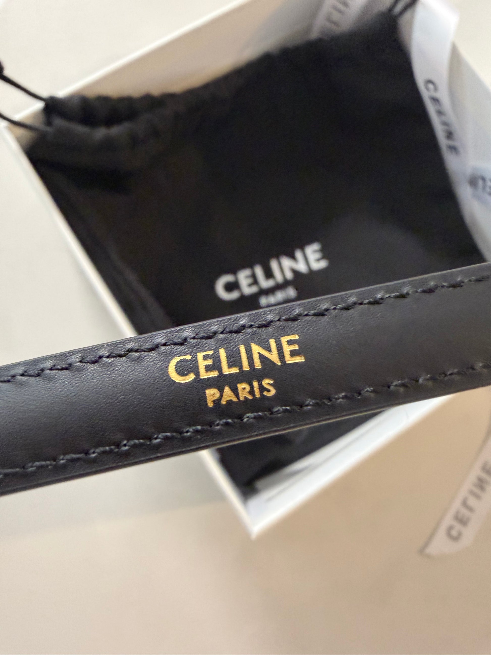חגורת עור Celine