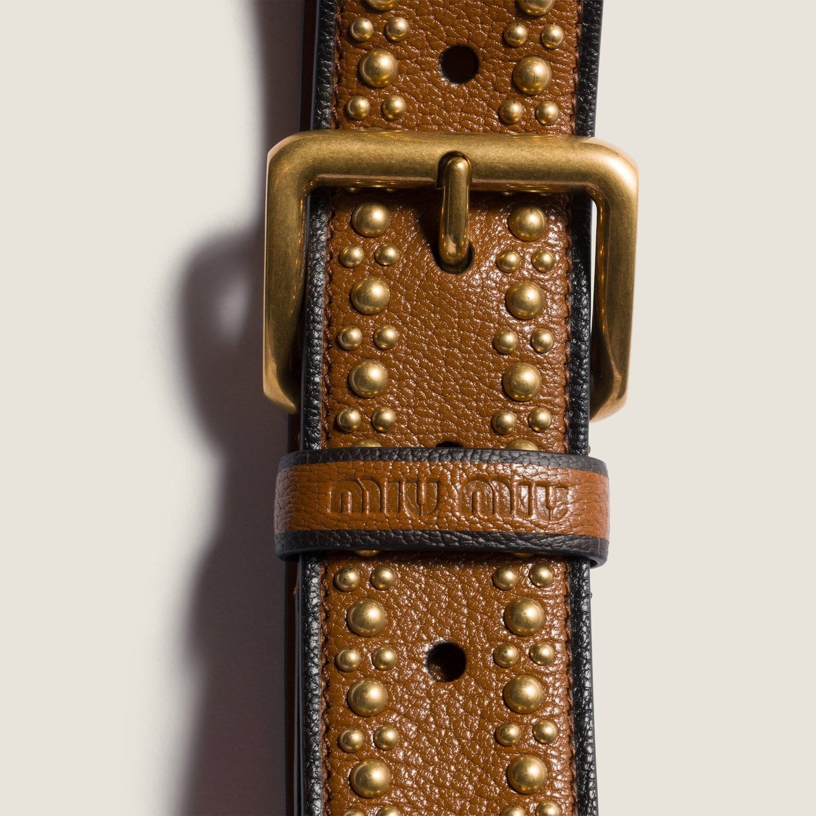 Image of חגורת עור Miu Miu