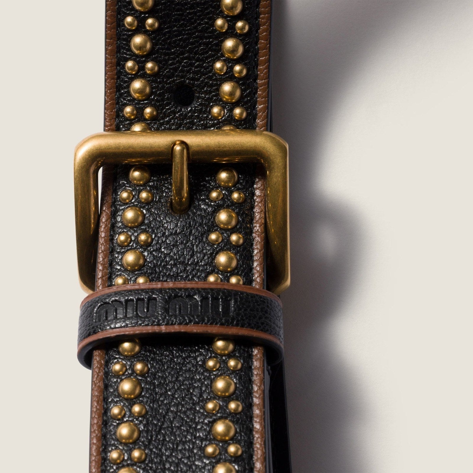 Image of חגורת עור Miu Miu