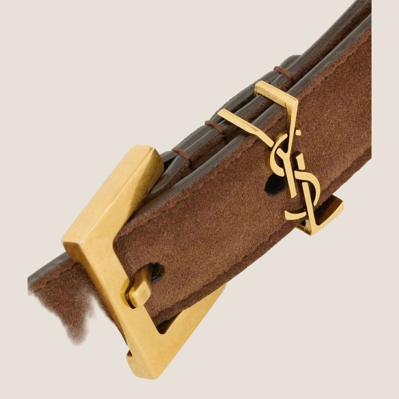 Image of Saint Laurent - חגורת עור 2 סמ
