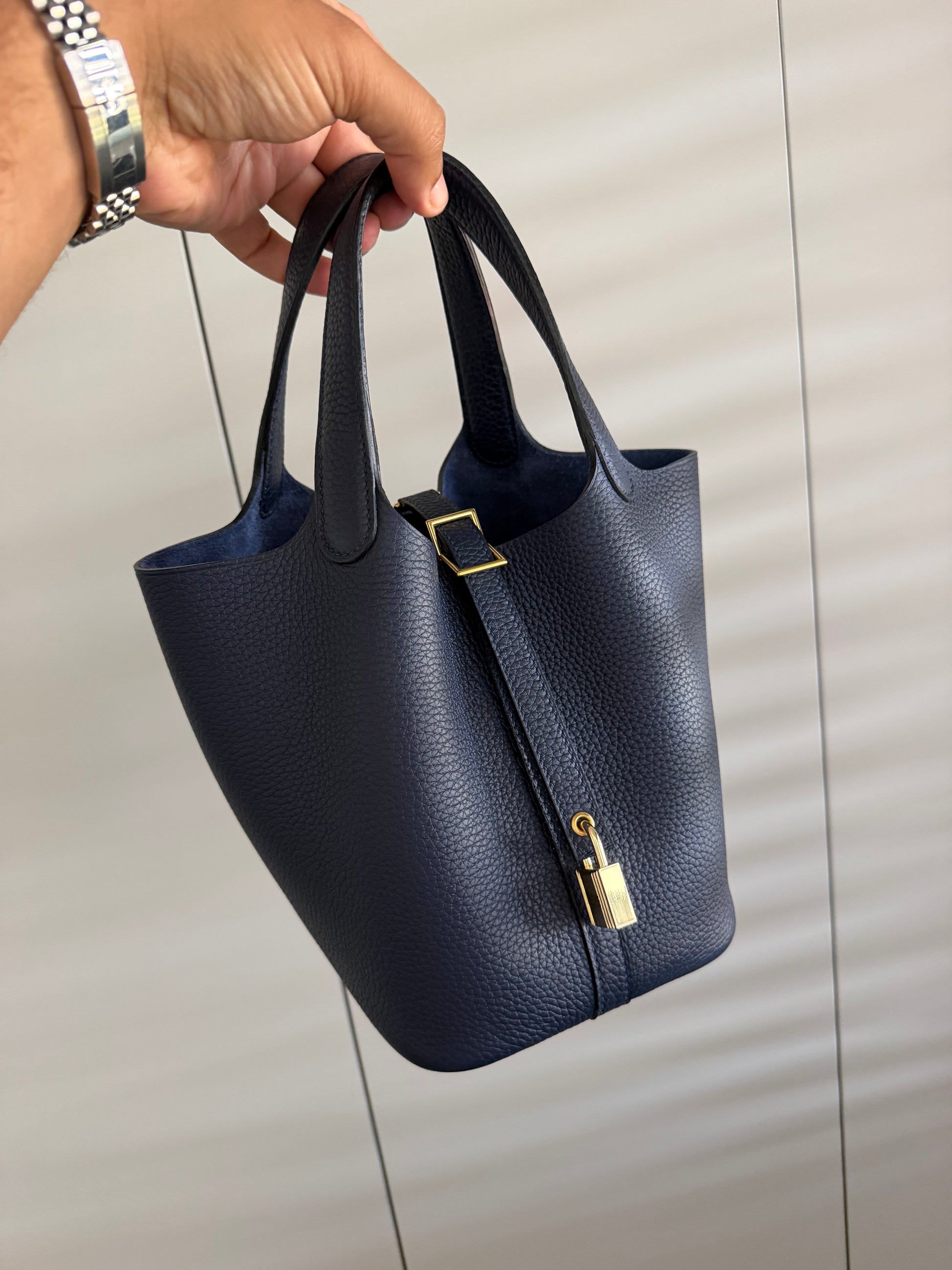Hermès Picotin 18 במלאי כחול כהה
