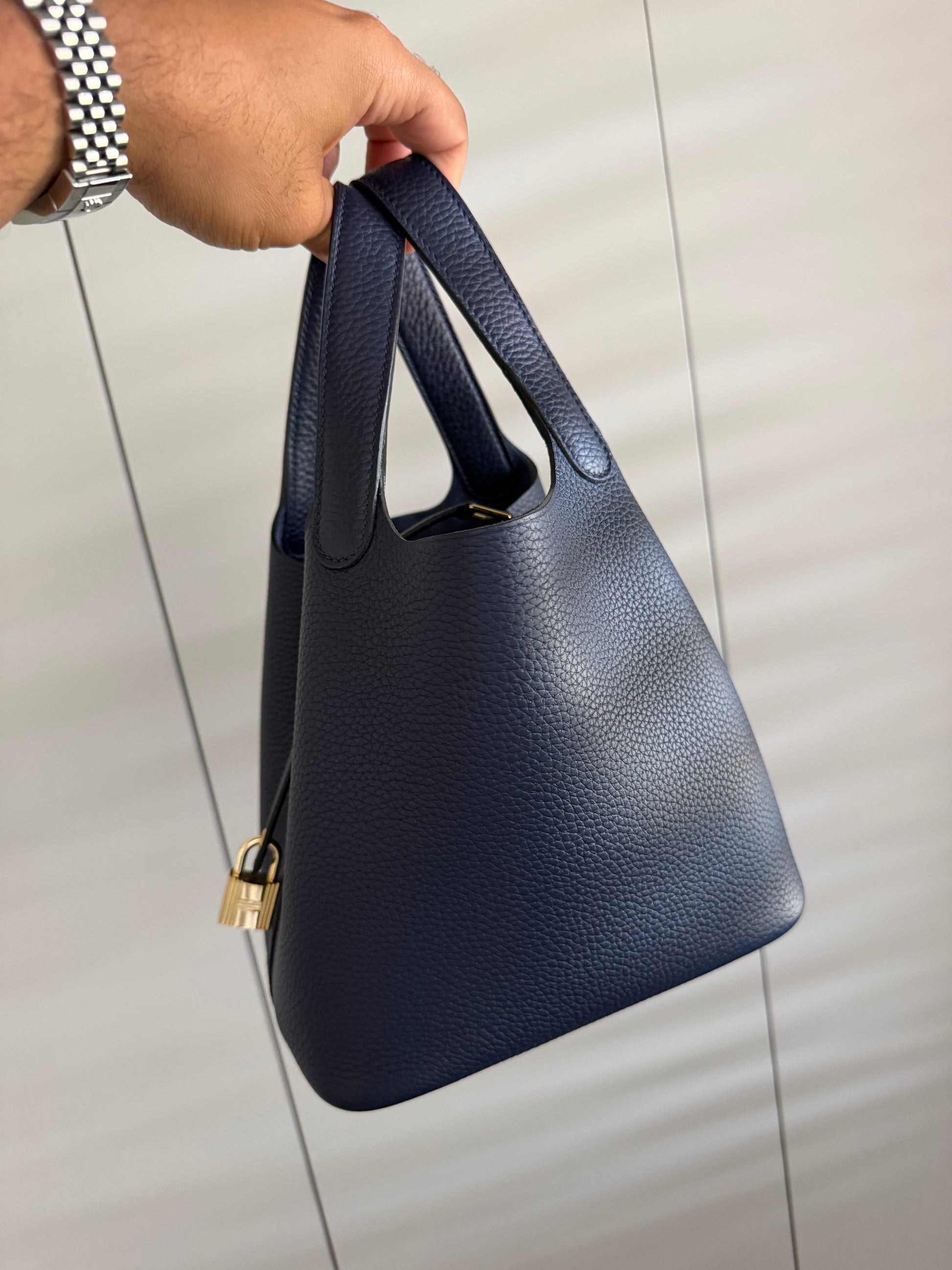 Hermès Picotin 18 במלאי כחול כהה