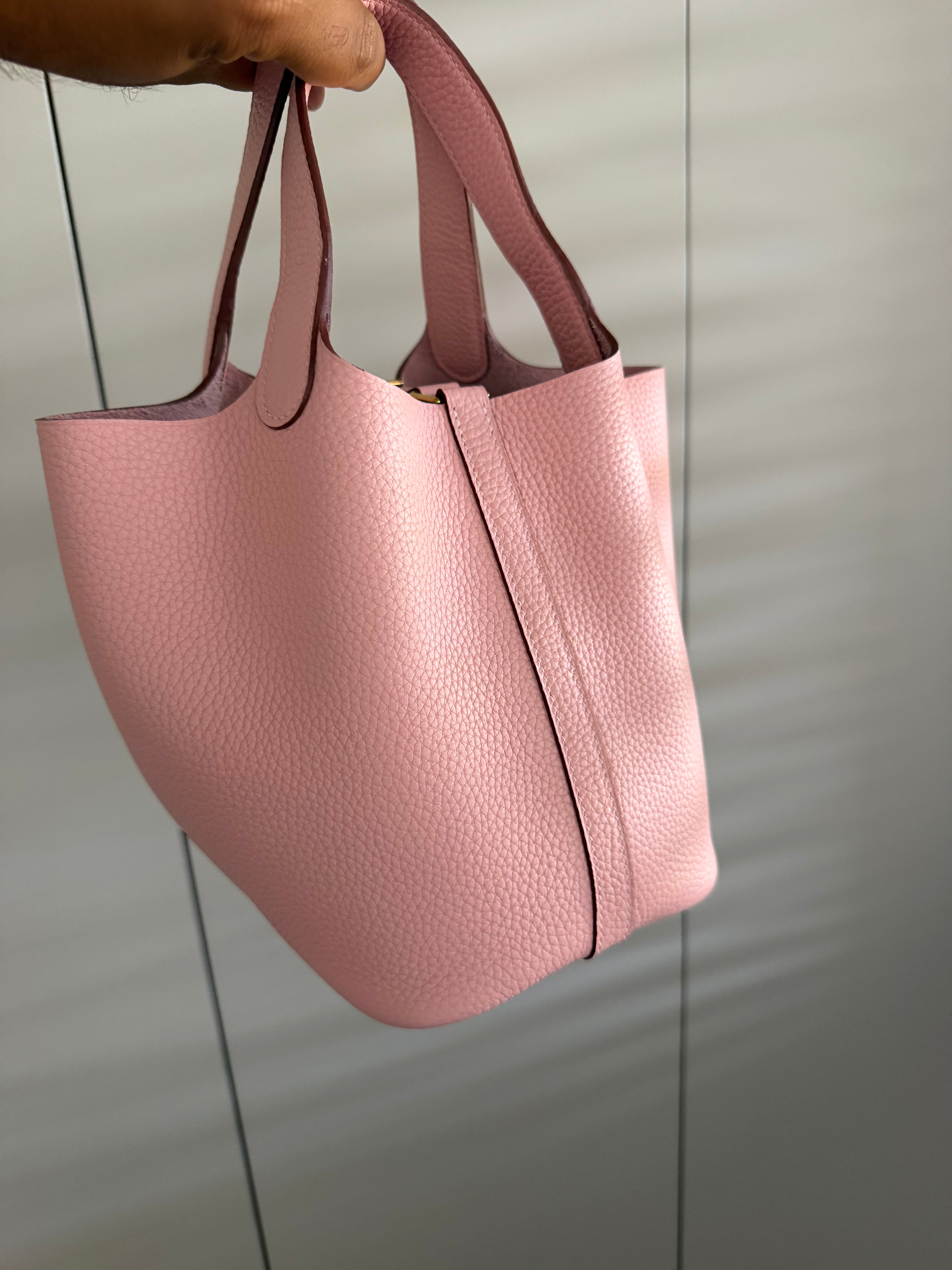 Image of Hermès Picotin 18 במלאי ורוד עם זהב