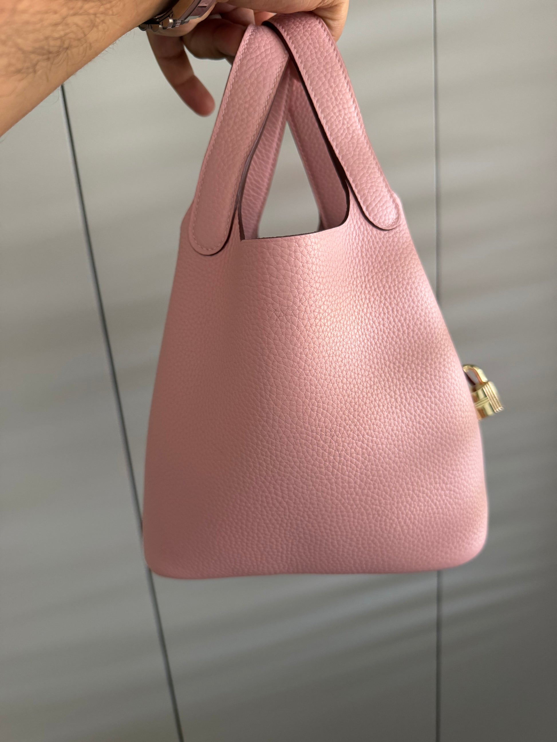 Hermès Picotin 18 במלאי ורוד עם זהב