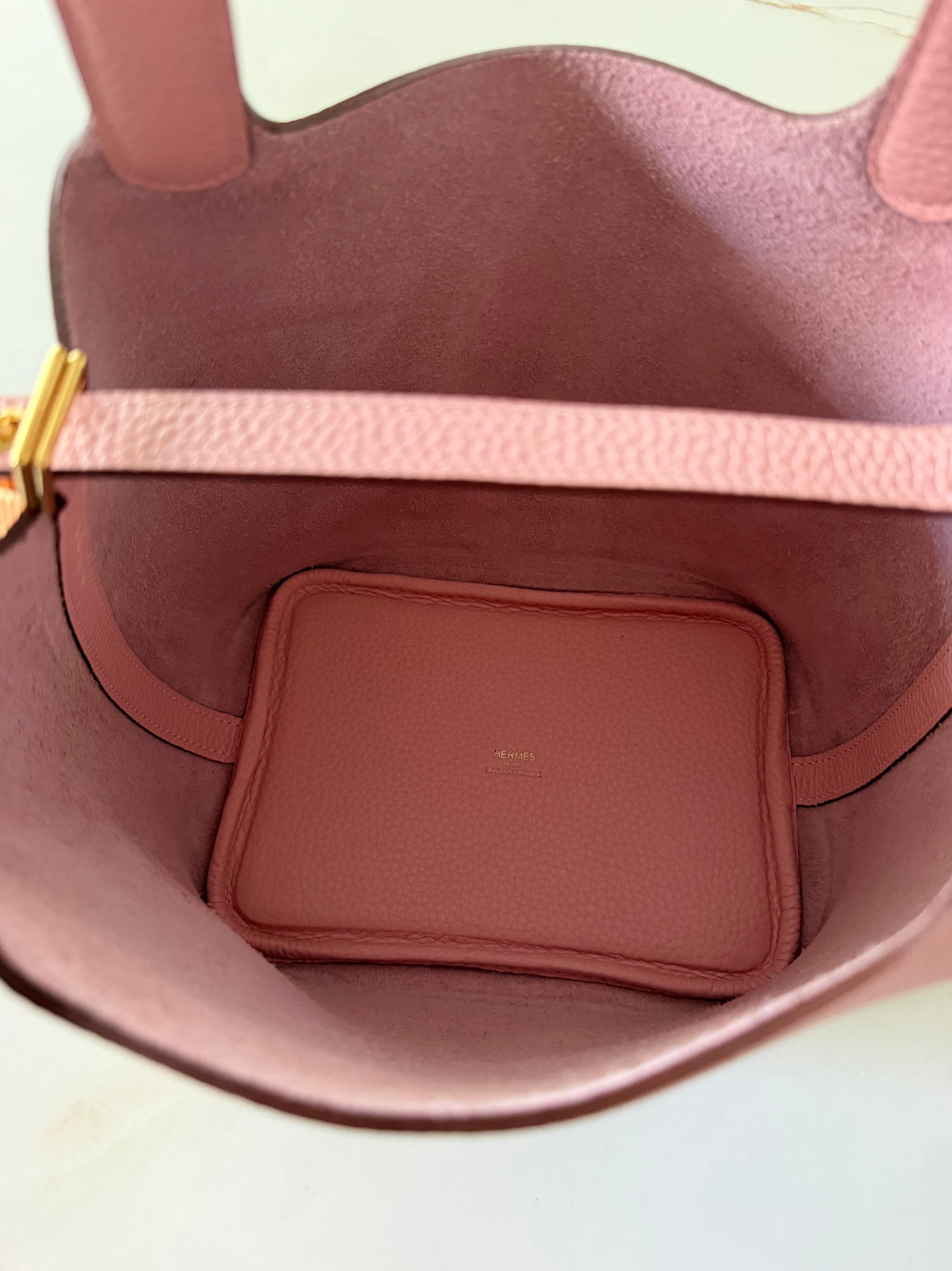 Hermès Picotin 18 במלאי ורוד עם זהב
