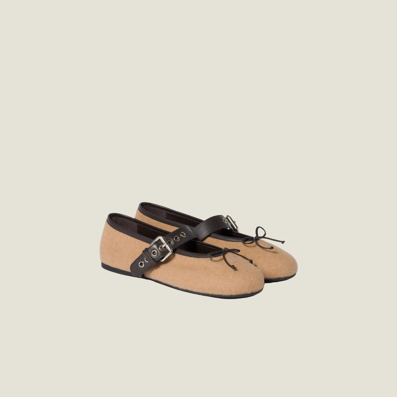 Image of Miu Miu Wool ballerinas במלאי